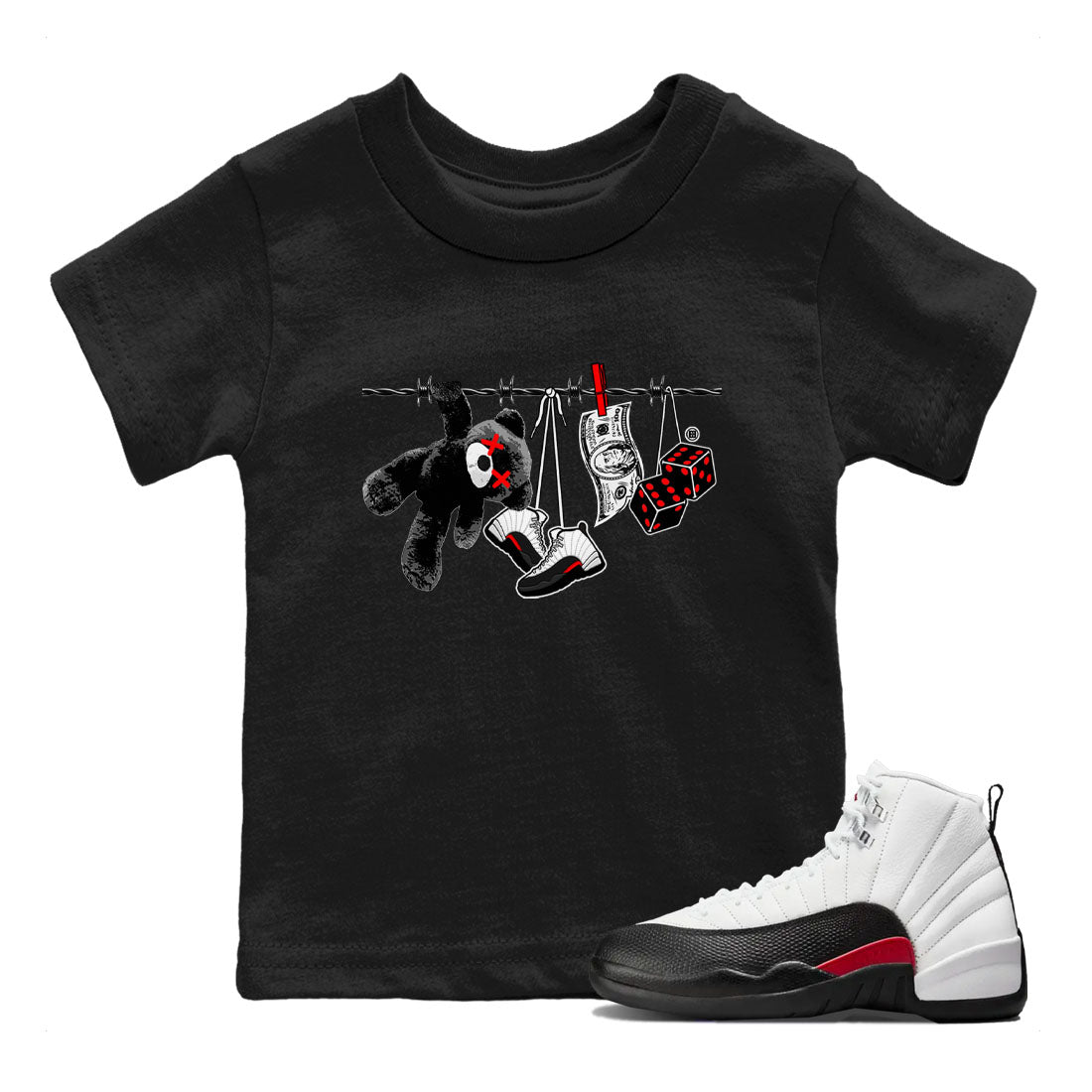 Clothesline snkmatch Tees Kids - Air Jordan 12 Taxi Flip