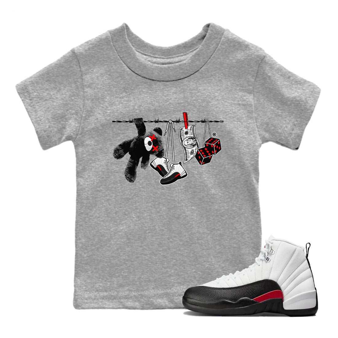 Clothesline snkmatch Tees Kids - Air Jordan 12 Taxi Flip