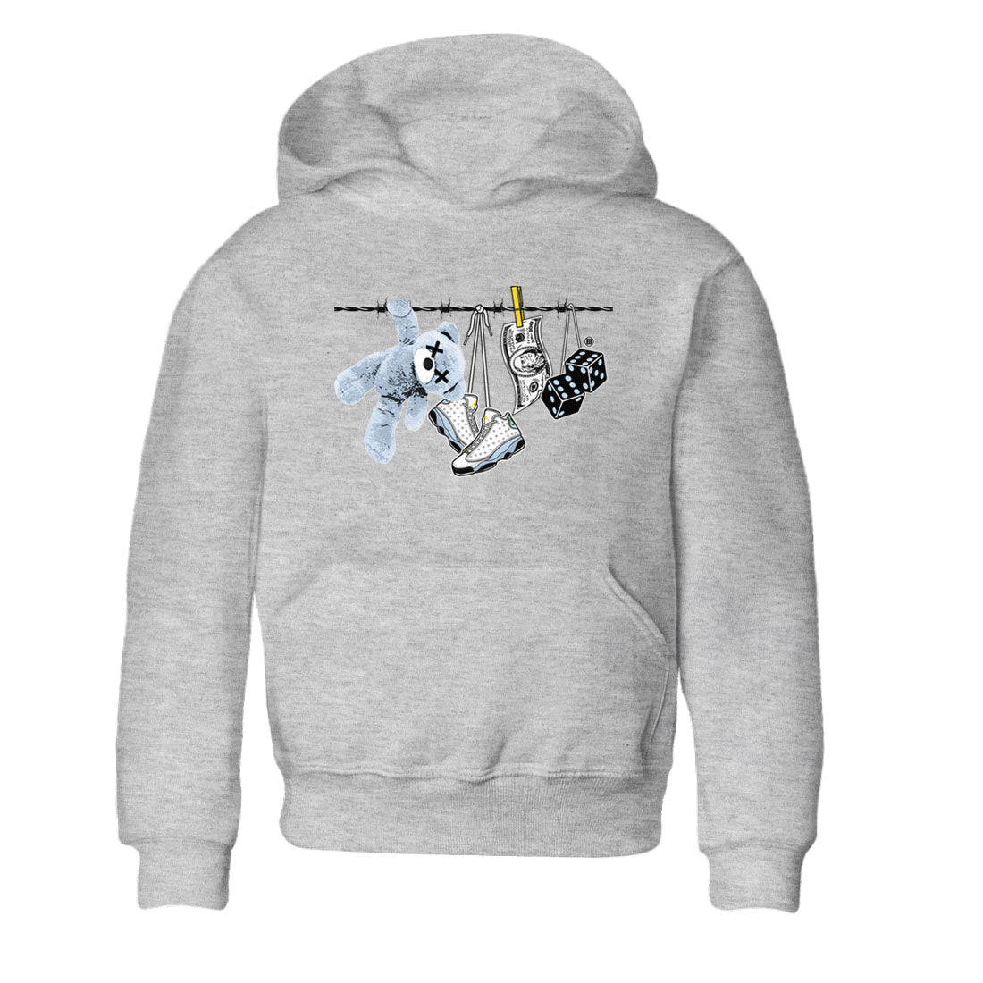 Clothesline snkmatch Tees Kids - Air Jordan 13 Blue Grey