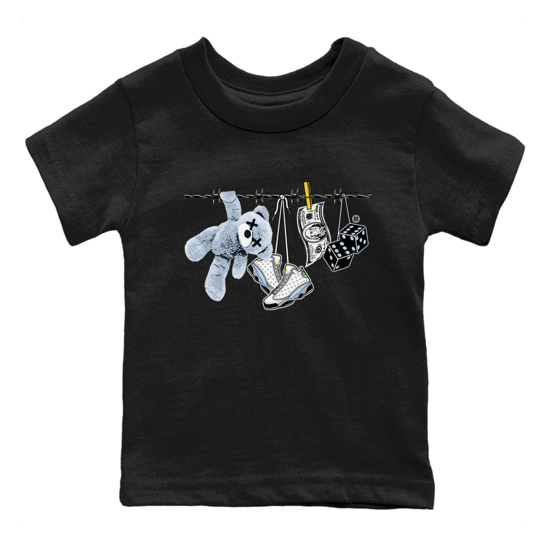 Clothesline snkmatch Tees Kids - Air Jordan 13 Blue Grey