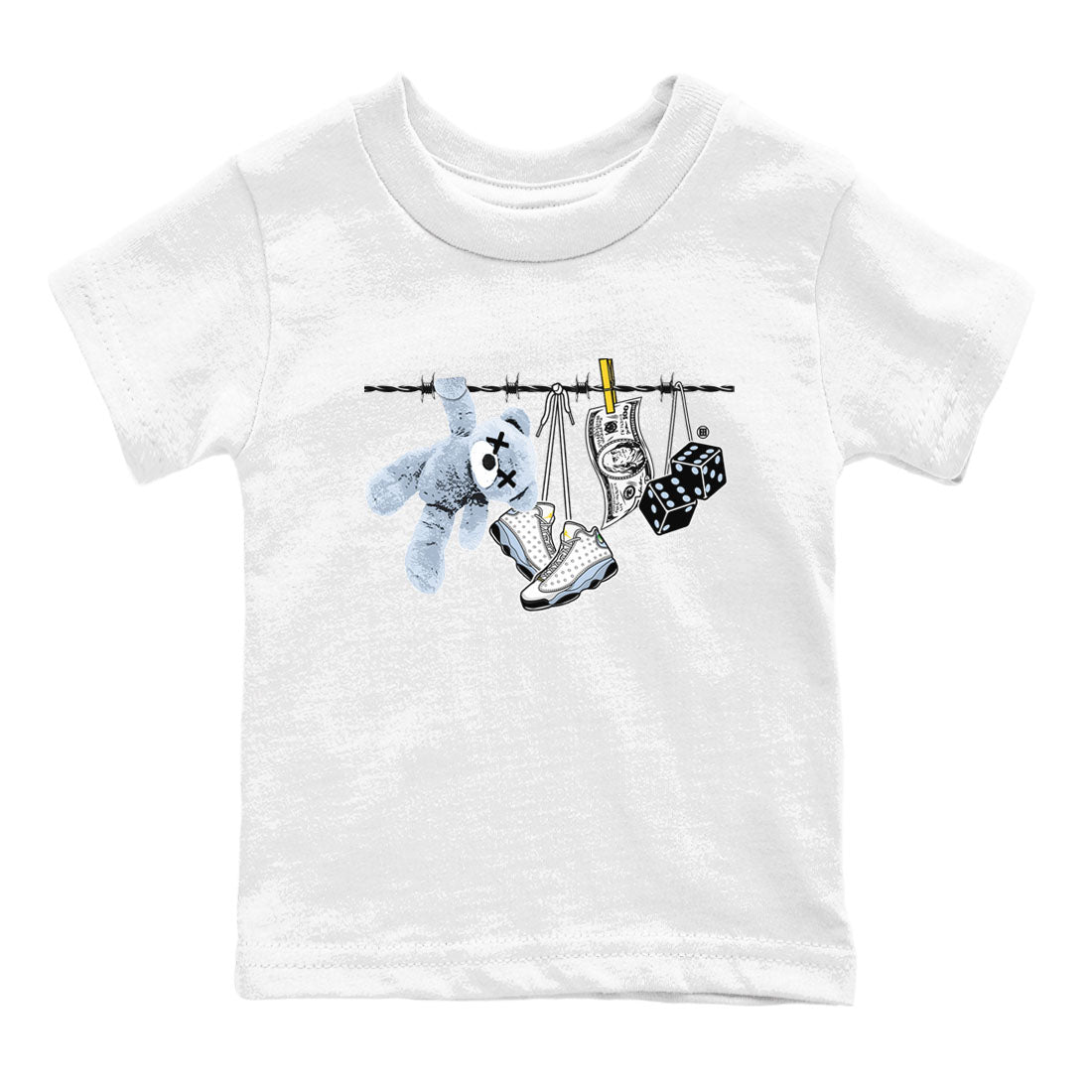 Clothesline snkmatch Tees Kids - Air Jordan 13 Blue Grey