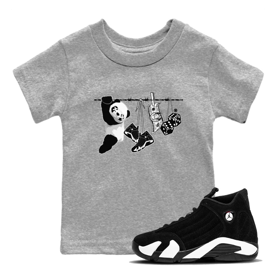 Clothesline snkmatch Tees Kids - Air Jordan 14 Panda