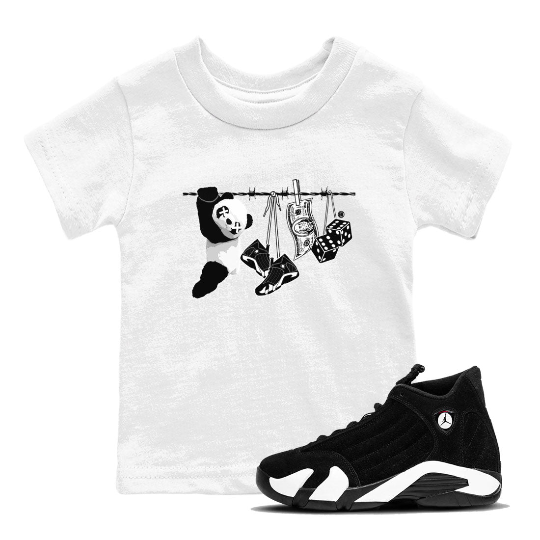 Clothesline snkmatch Tees Kids - Air Jordan 14 Panda