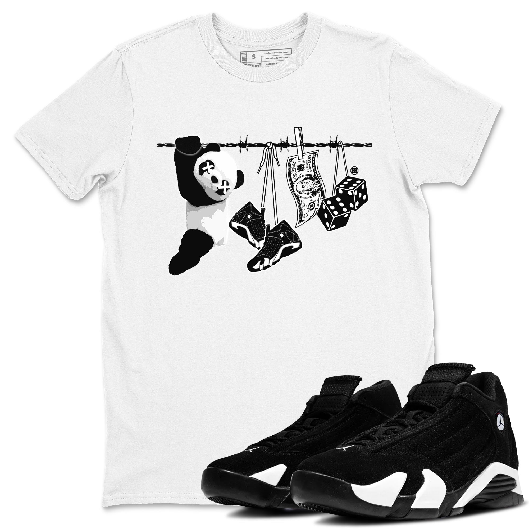 Clothesline snkmatch Tees - Air Jordan 14 Panda