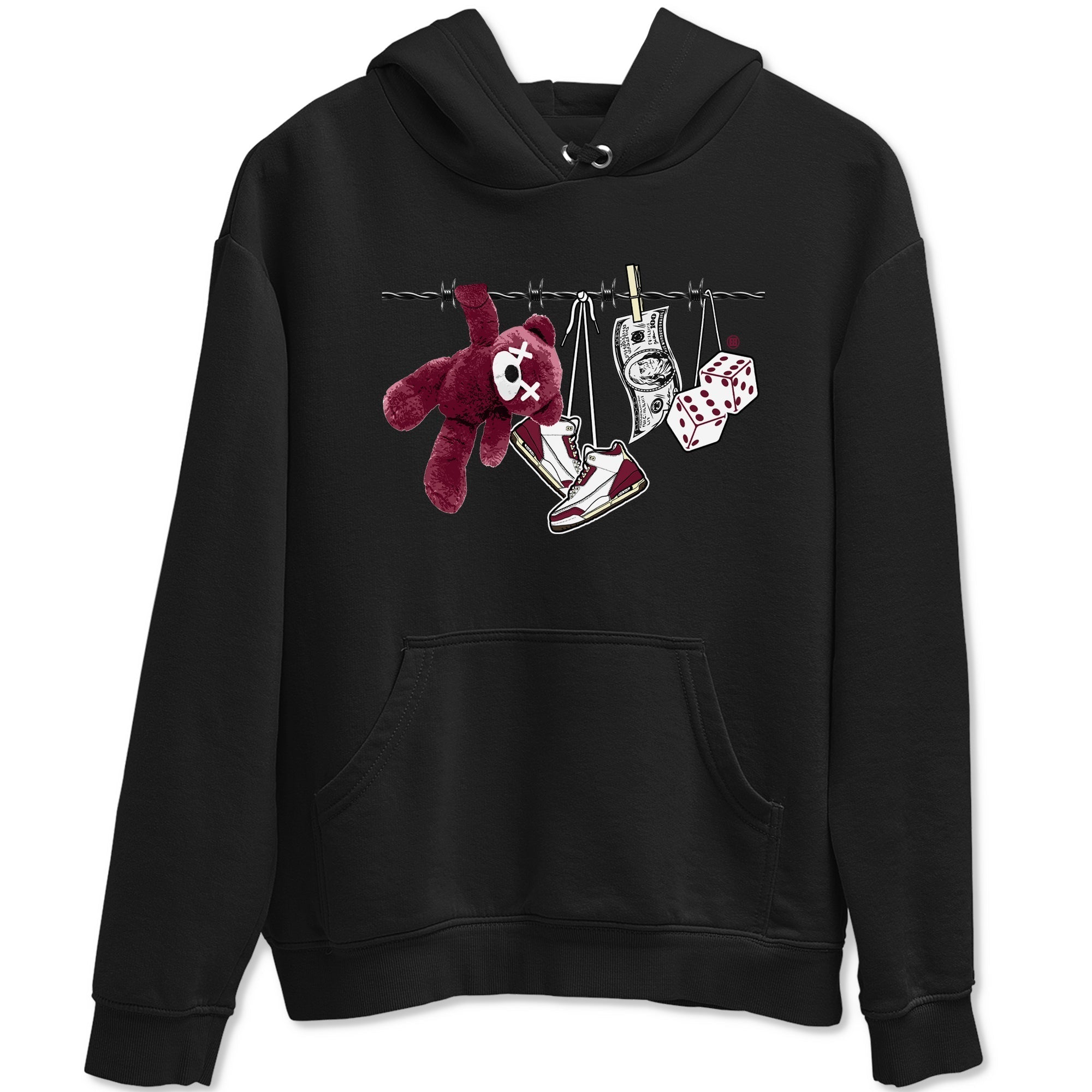Clothesline snkmatch Tees - Air Jordan 3 A Ma Maniere x Burgundy Crush