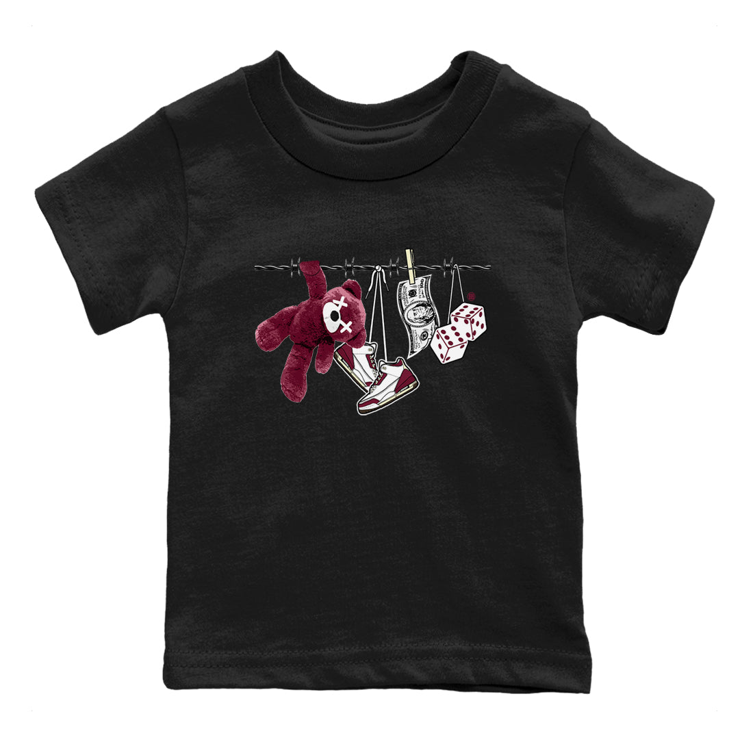 Clothesline snkmatch Tees Kids - Air Jordan 3 A Ma Maniere x Burgundy Crush