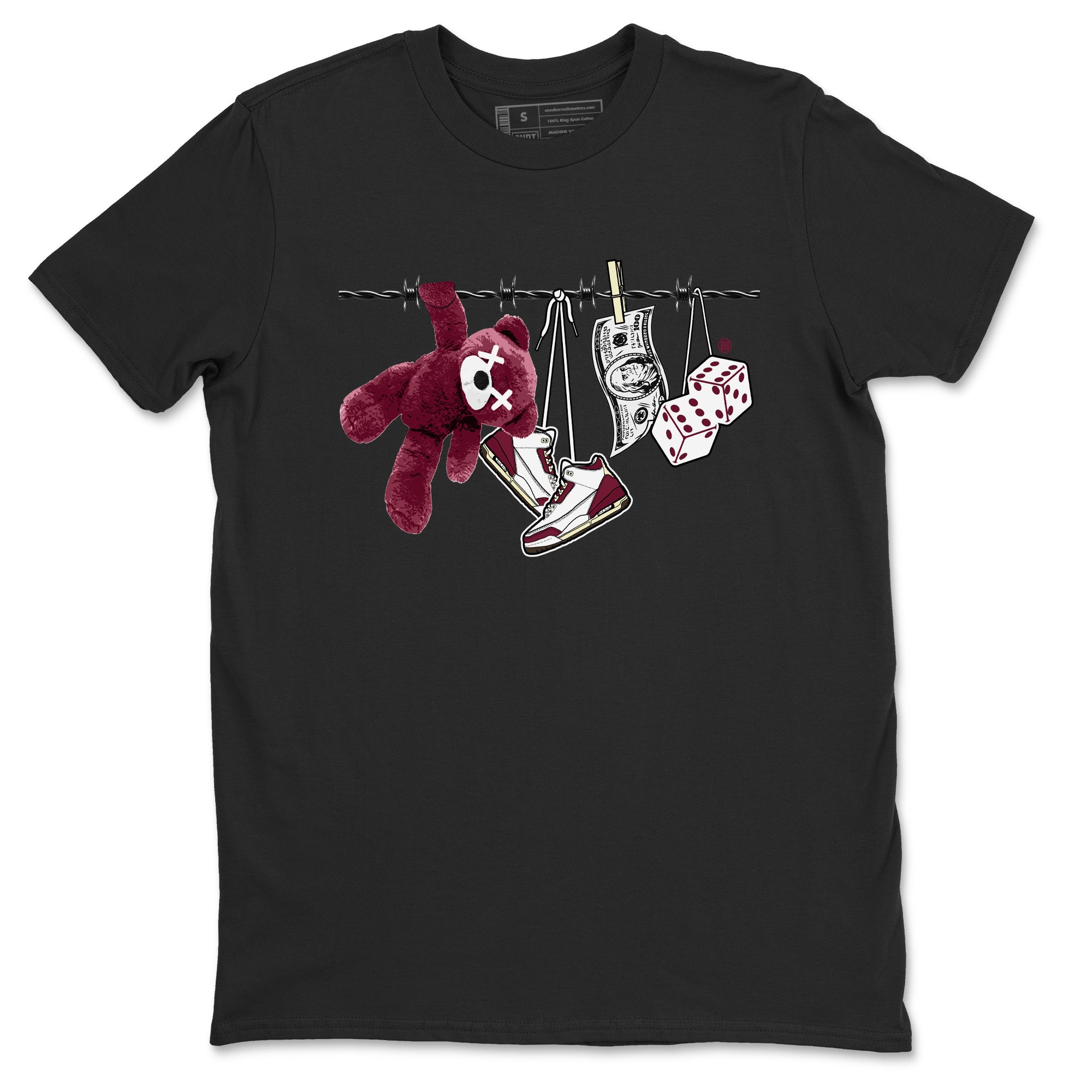 Clothesline snkmatch Tees - Air Jordan 3 A Ma Maniere x Burgundy Crush