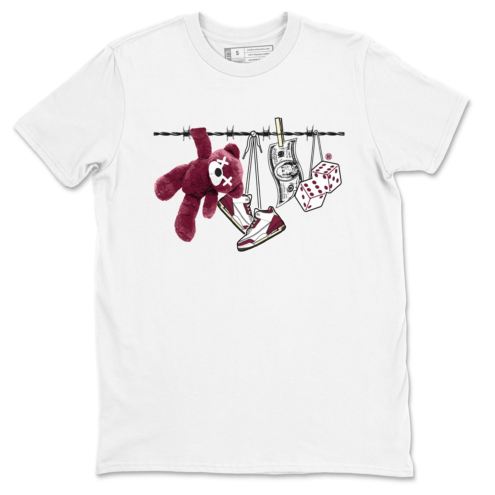 Clothesline snkmatch Tees - Air Jordan 3 A Ma Maniere x Burgundy Crush