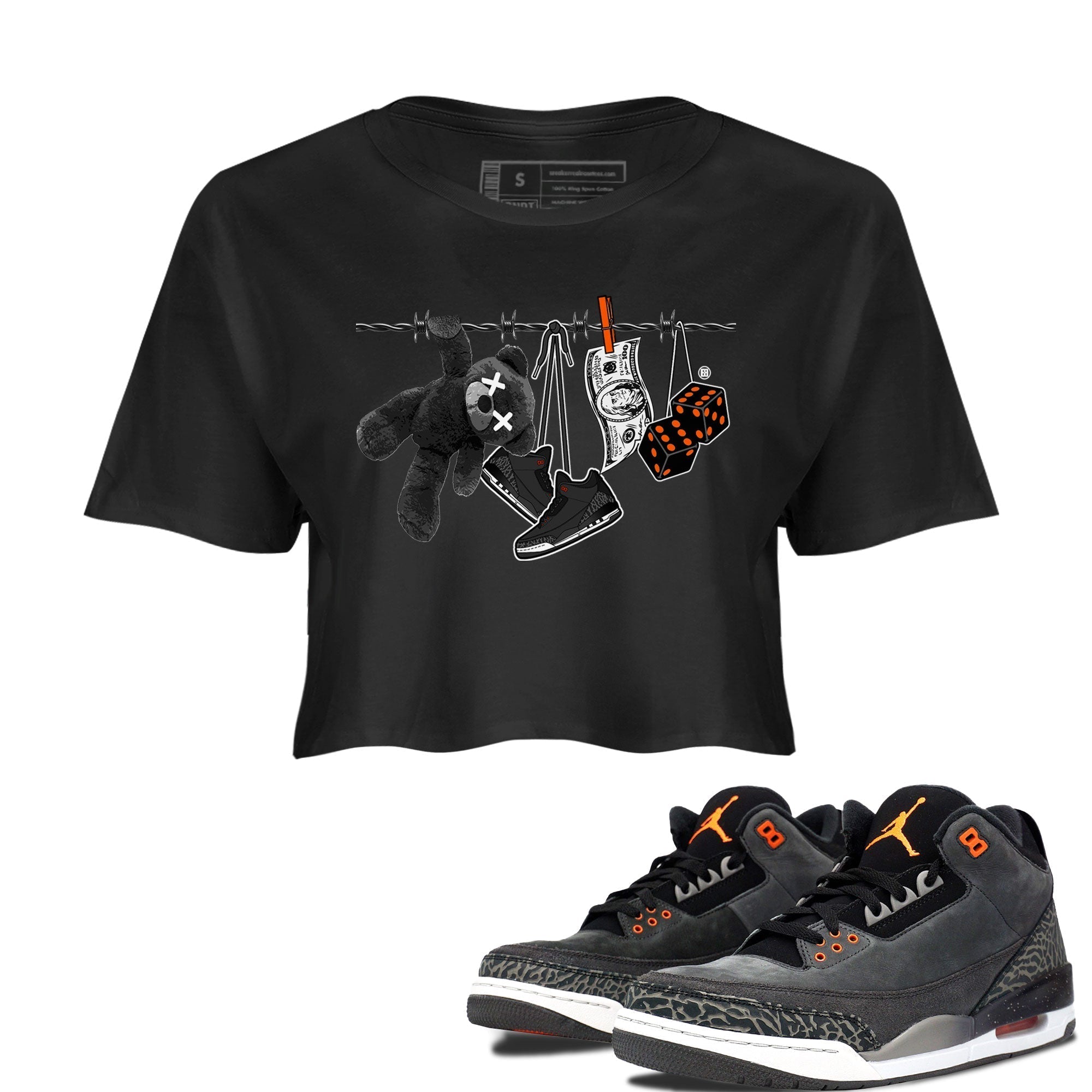 Clothesline snkmatch Women's Top - Air Jordan 3 Fear