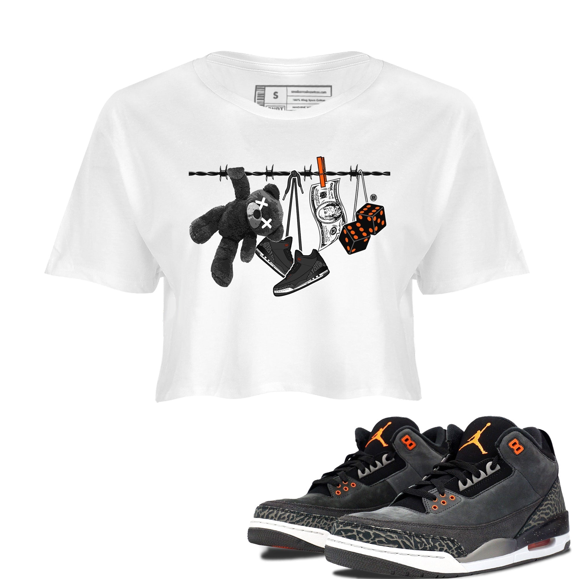 Clothesline snkmatch Women's Top - Air Jordan 3 Fear