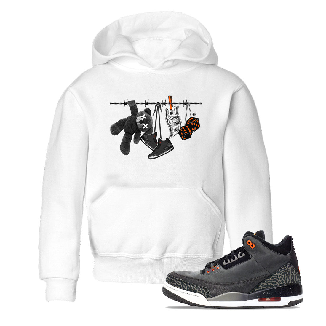Clothesline snkmatch Tee Kids - Air Jordan 3 Fear