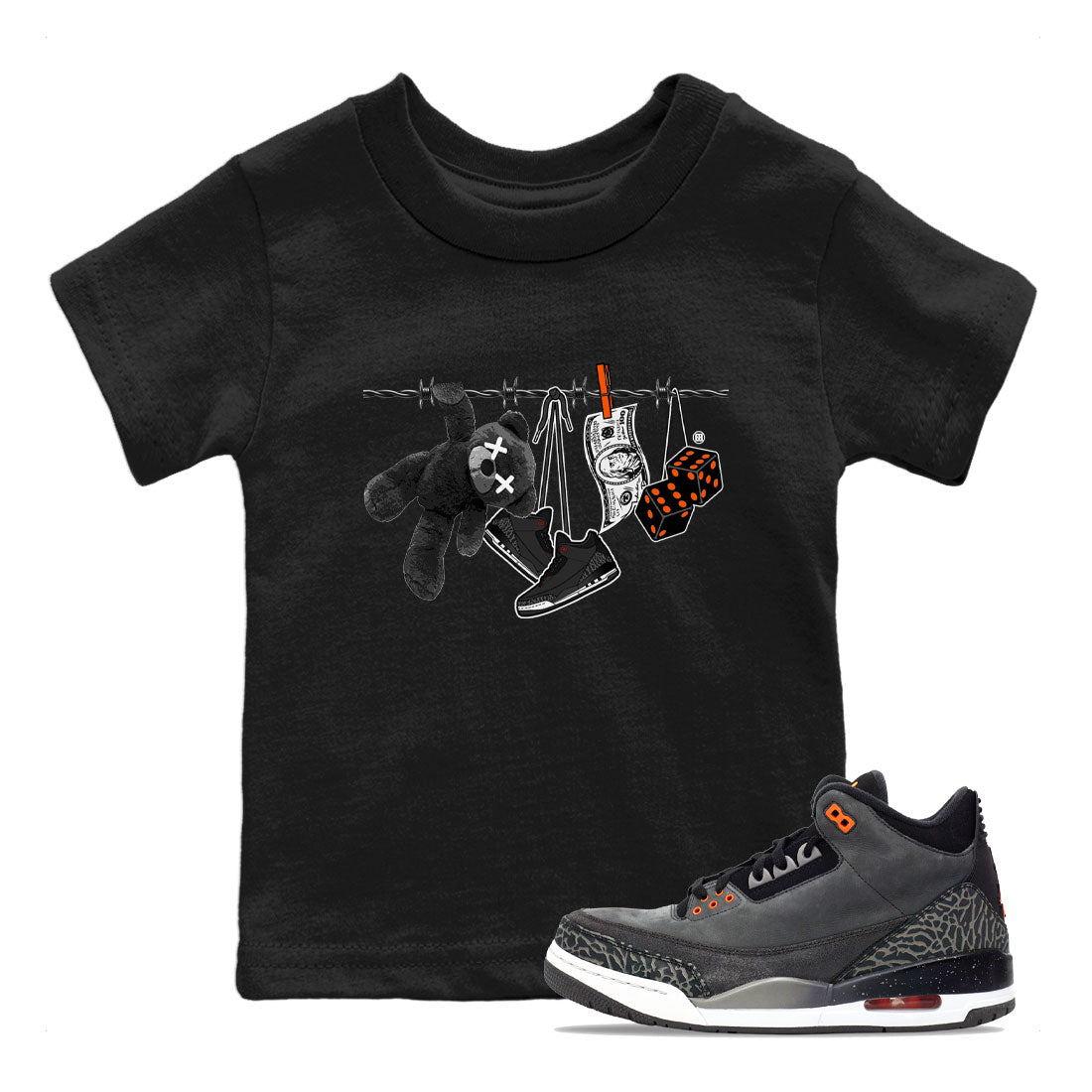Clothesline snkmatch Tee Kids - Air Jordan 3 Fear