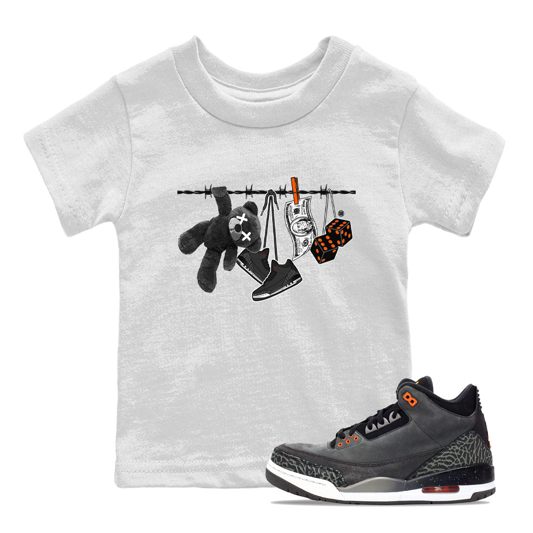 Clothesline snkmatch Tee Kids - Air Jordan 3 Fear