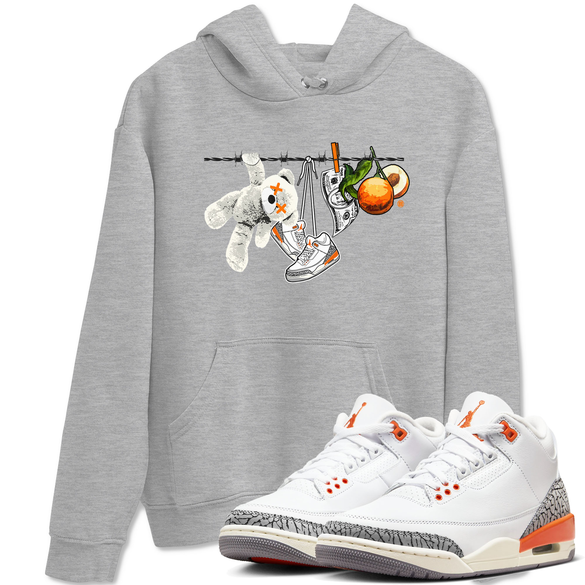 Clothesline snkmatch Tees - Air Jordan 3 Georgia Peach