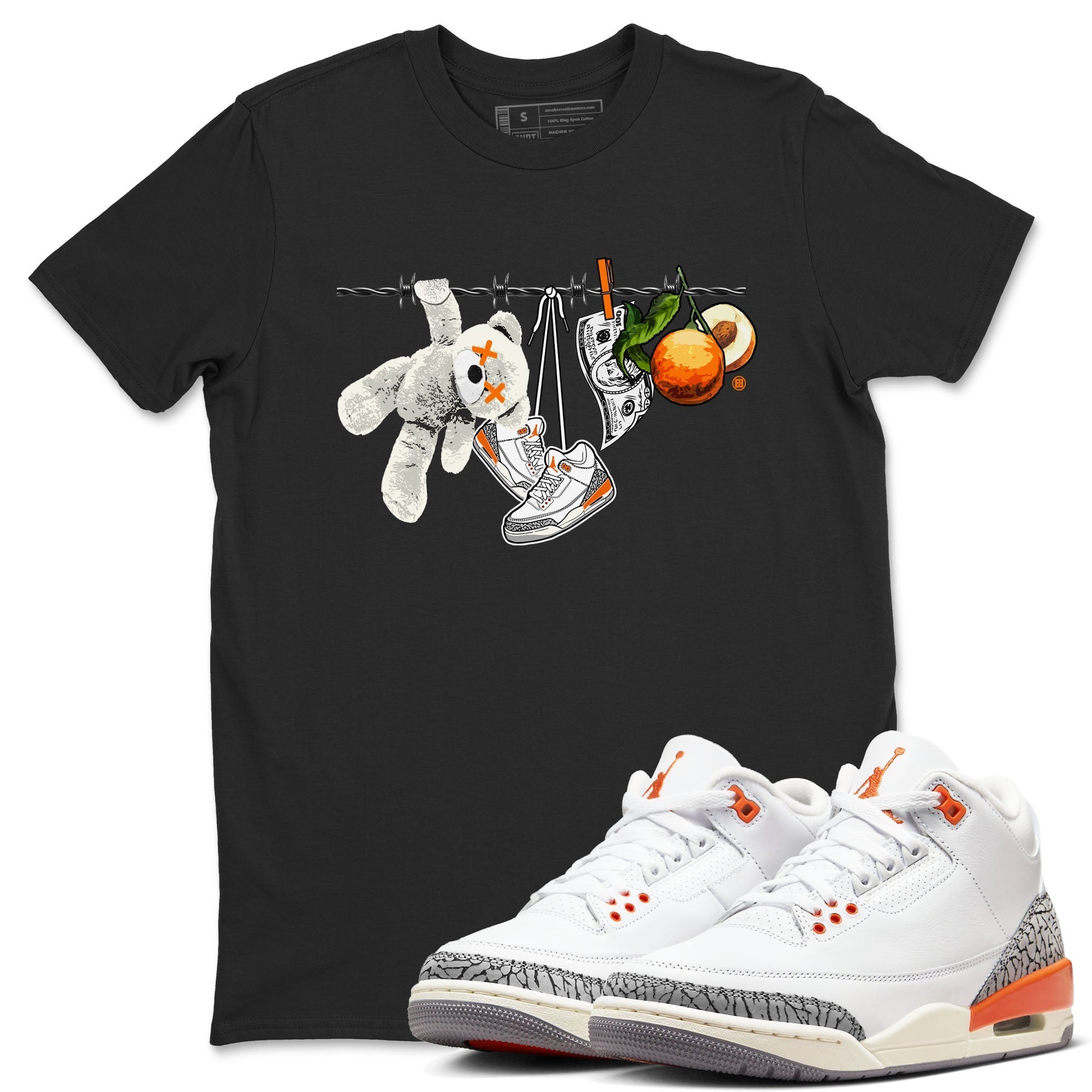 Clothesline snkmatch Tees - Air Jordan 3 Georgia Peach