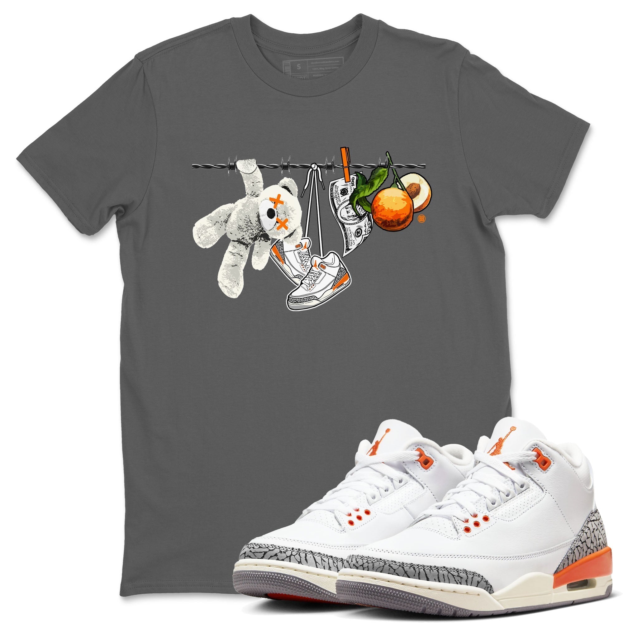 Clothesline snkmatch Tees - Air Jordan 3 Georgia Peach