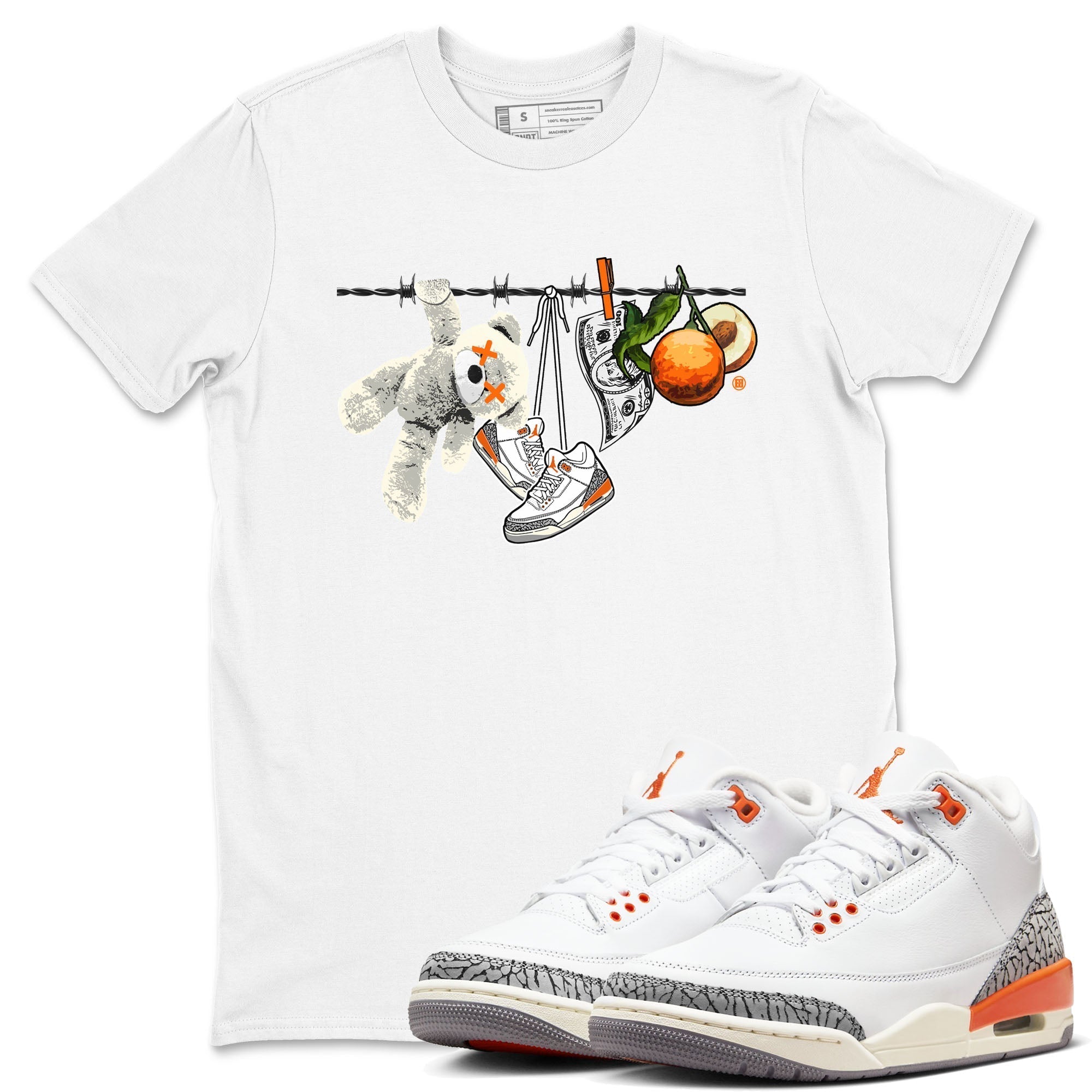 Clothesline snkmatch Tees - Air Jordan 3 Georgia Peach