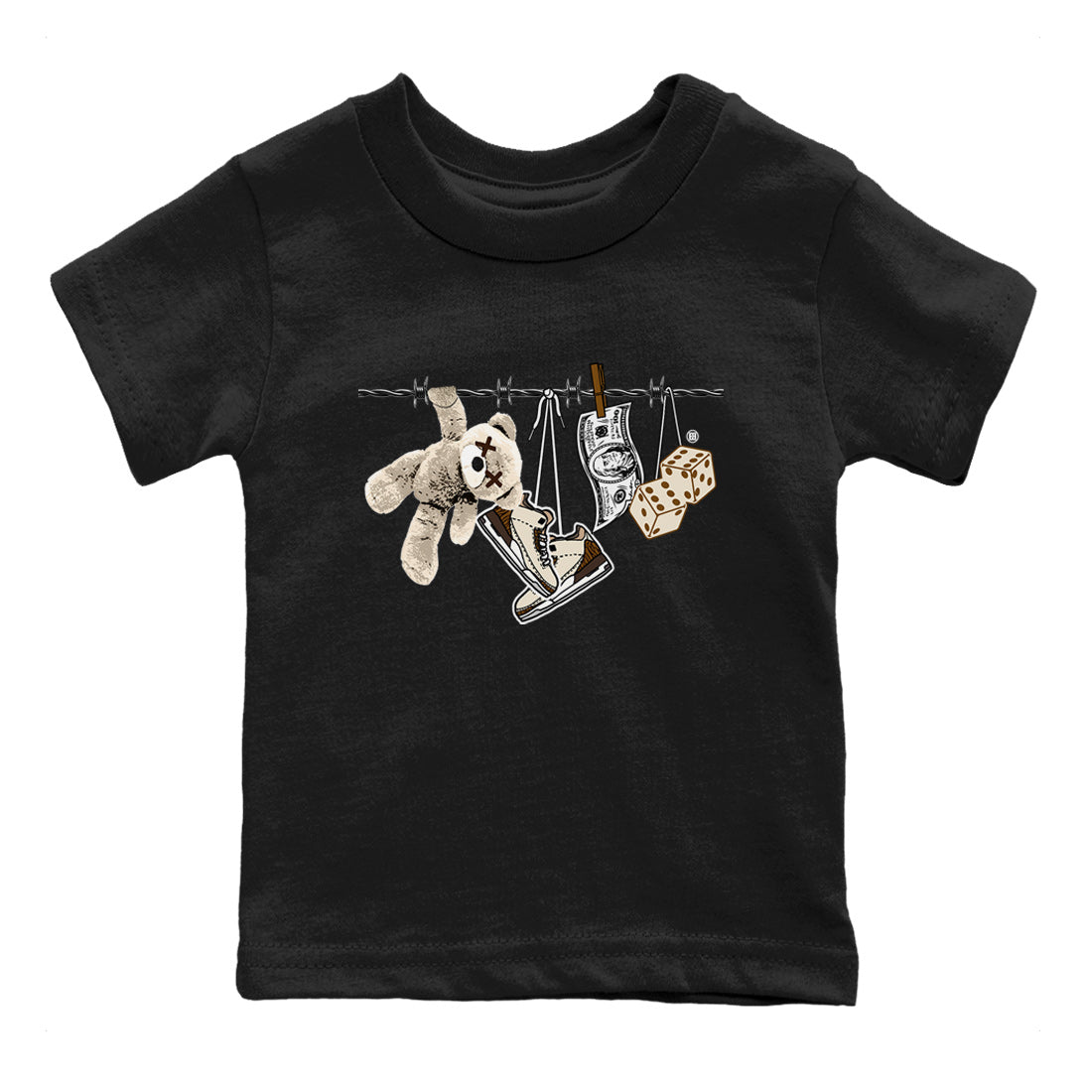 Clothesline Kids Tops - Air Jordan 3 Palomino