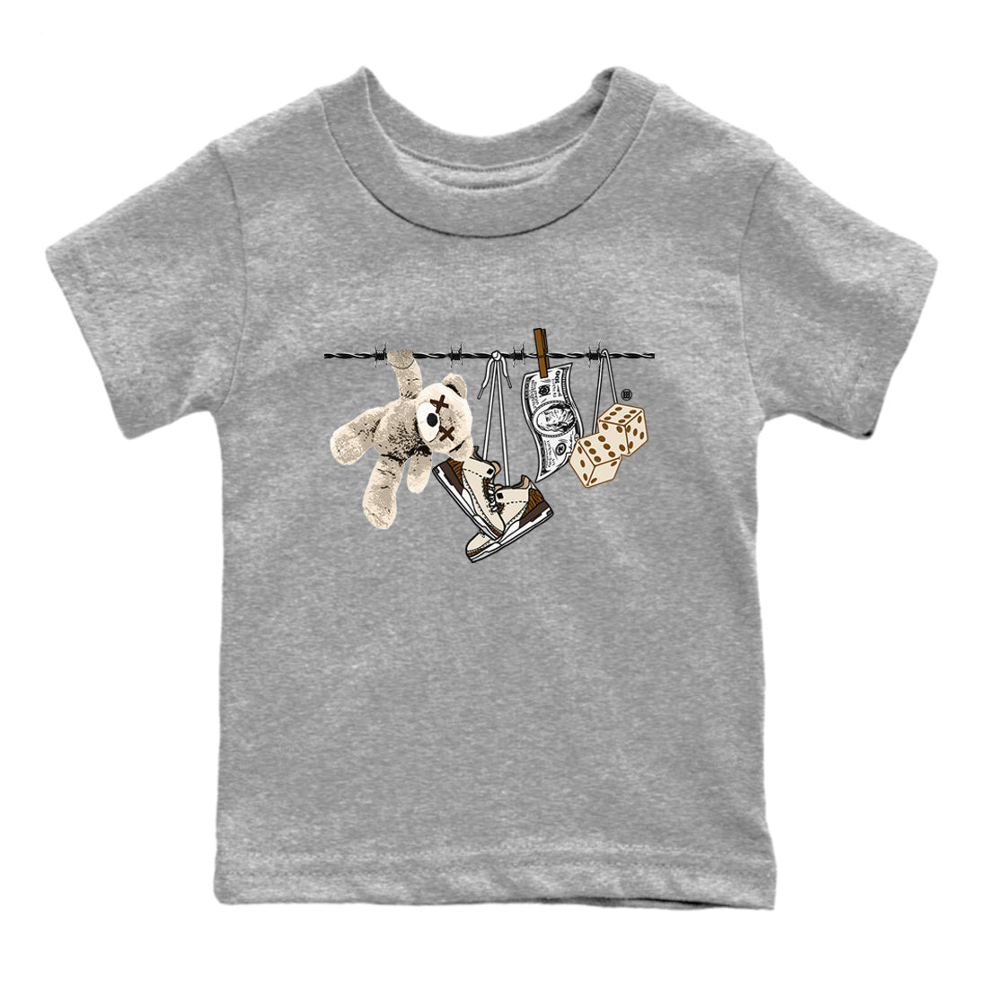 Clothesline Kids Tops - Air Jordan 3 Palomino