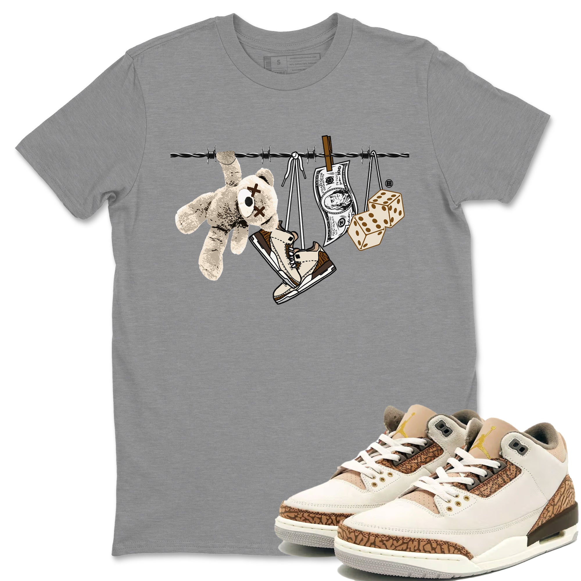 Clothesline Unisex Tops - Air Jordan 3 Palomino