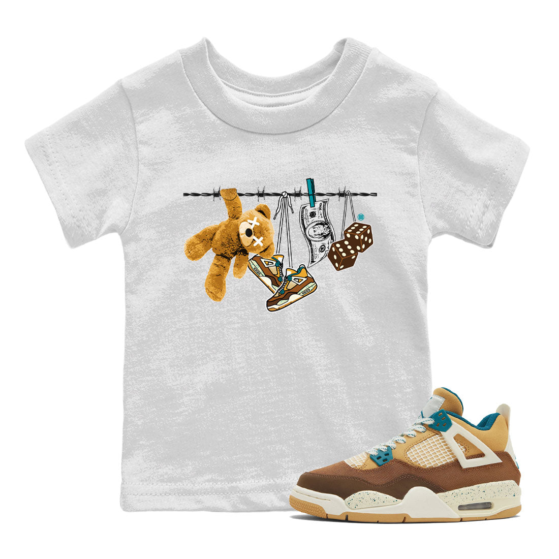 Clothesline snkmatch Tee Kids - Air Jordan 4 Cacao Wow