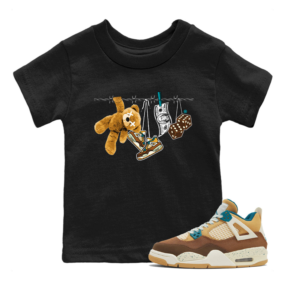Clothesline snkmatch Tee Kids - Air Jordan 4 Cacao Wow