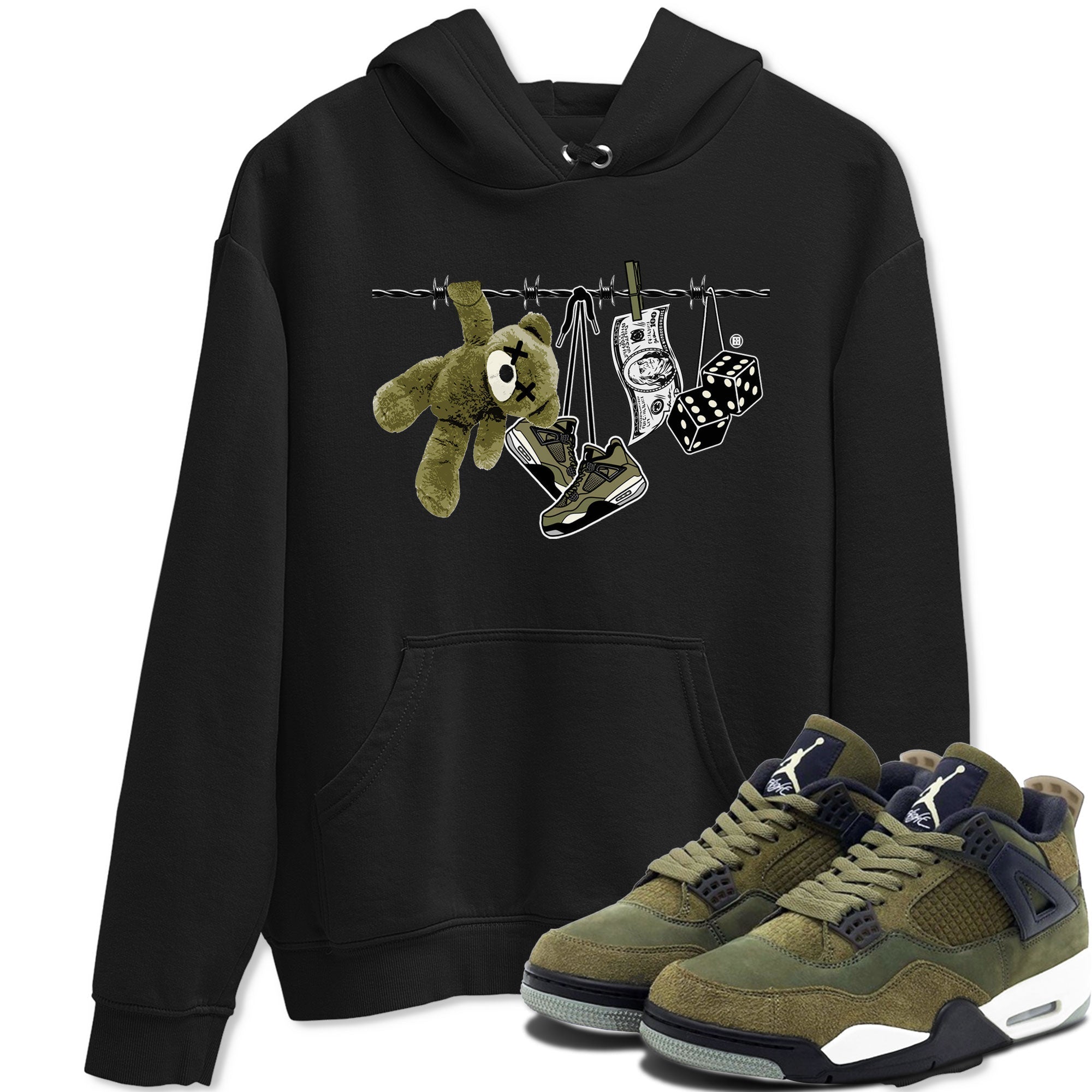 Clothesline snkmatch Tee - Air Jordan 4 Medium Olive