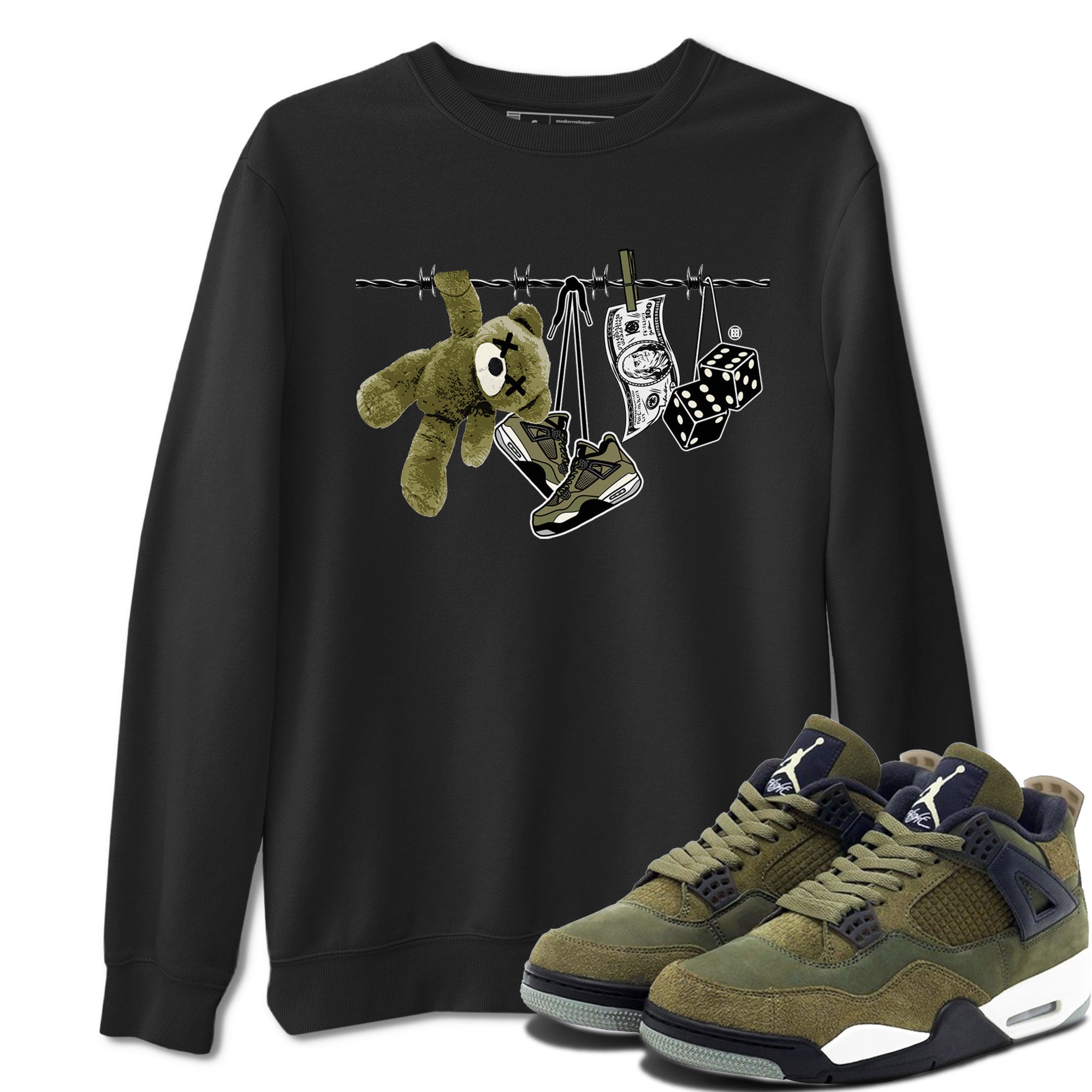 Clothesline snkmatch Tee - Air Jordan 4 Medium Olive