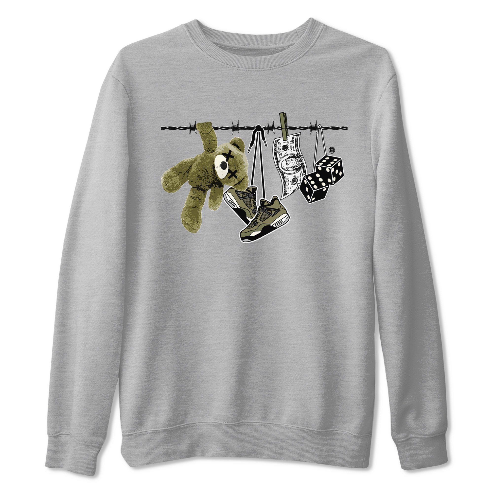 Clothesline snkmatch Tee - Air Jordan 4 Medium Olive
