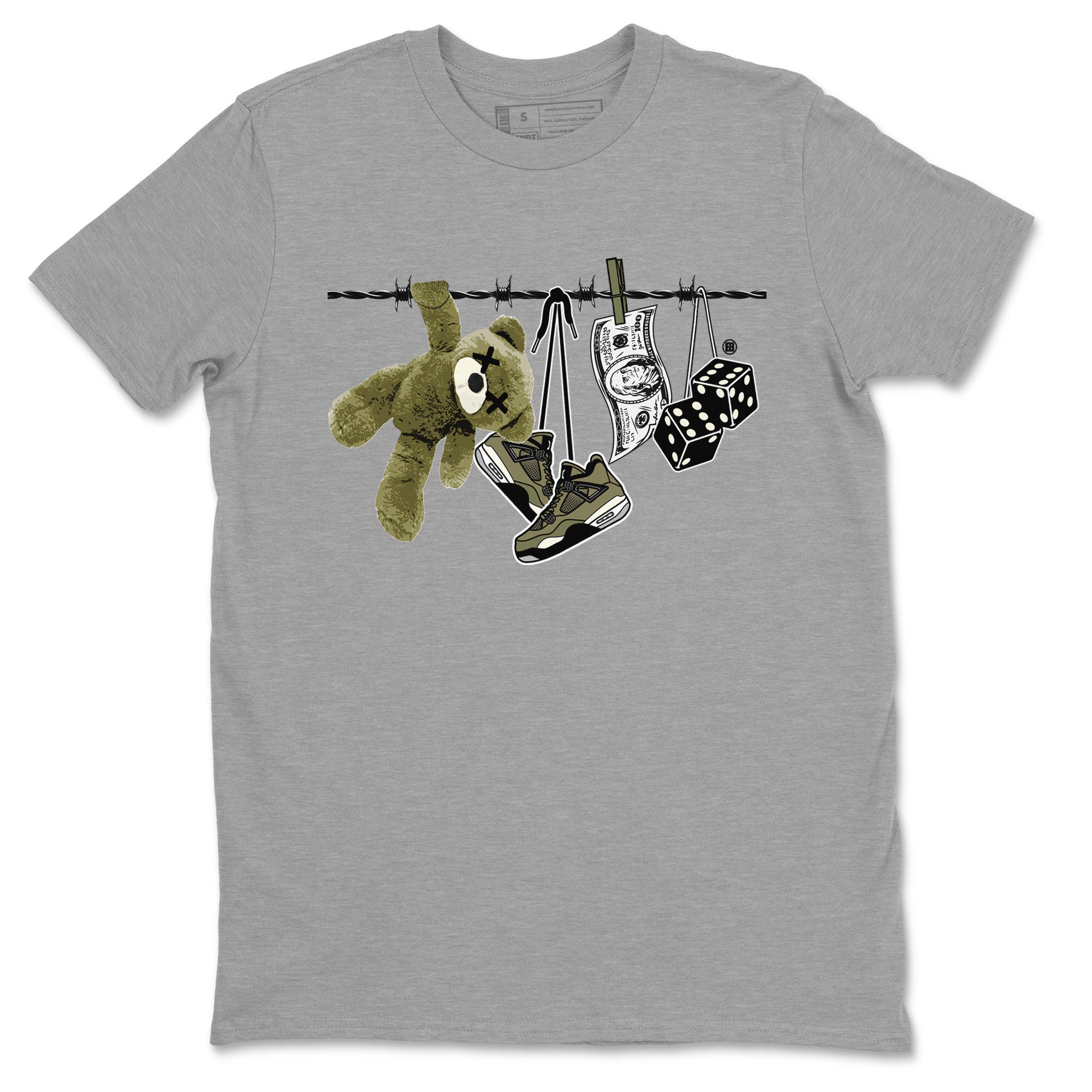 Clothesline snkmatch Tee - Air Jordan 4 Medium Olive