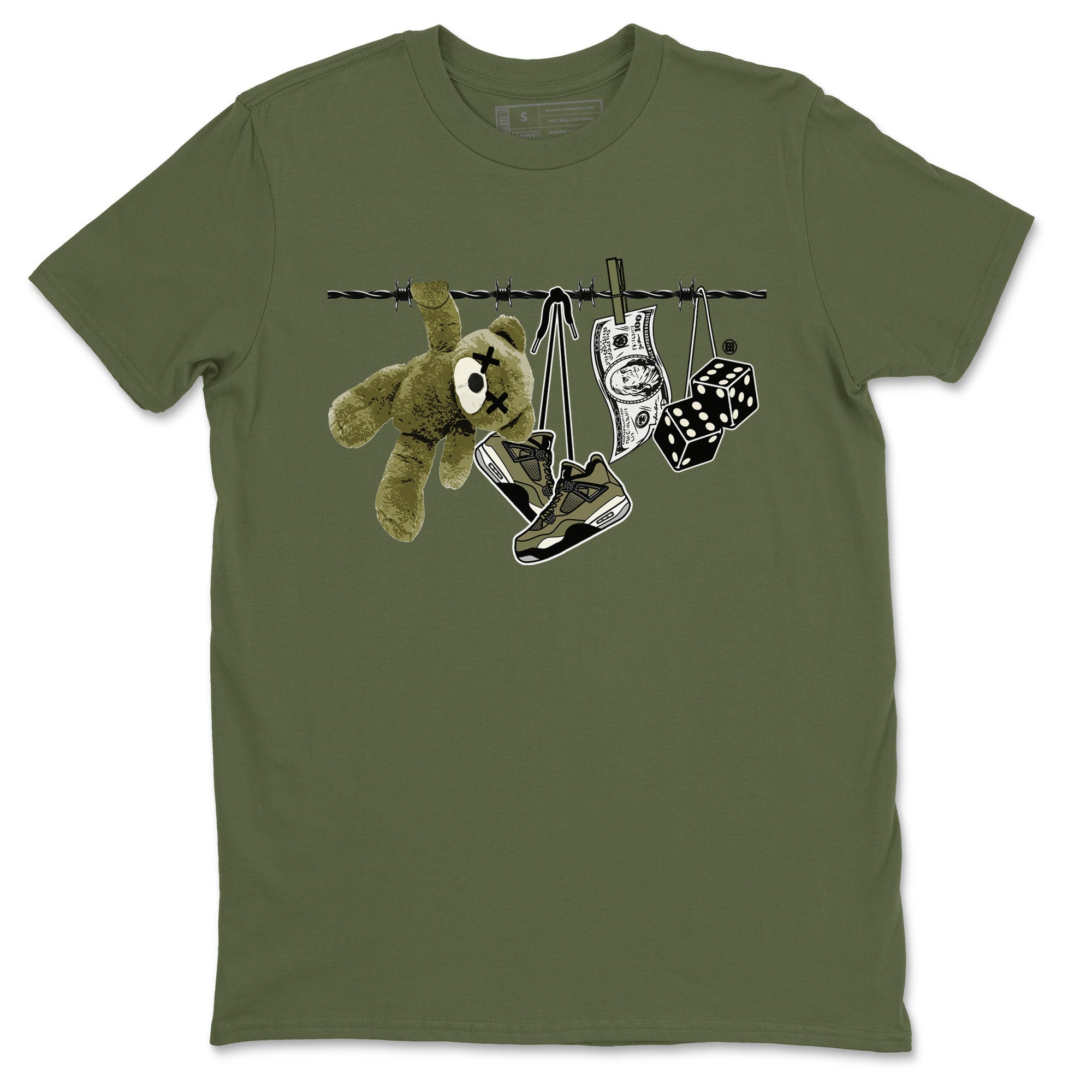 Clothesline snkmatch Tee - Air Jordan 4 Medium Olive