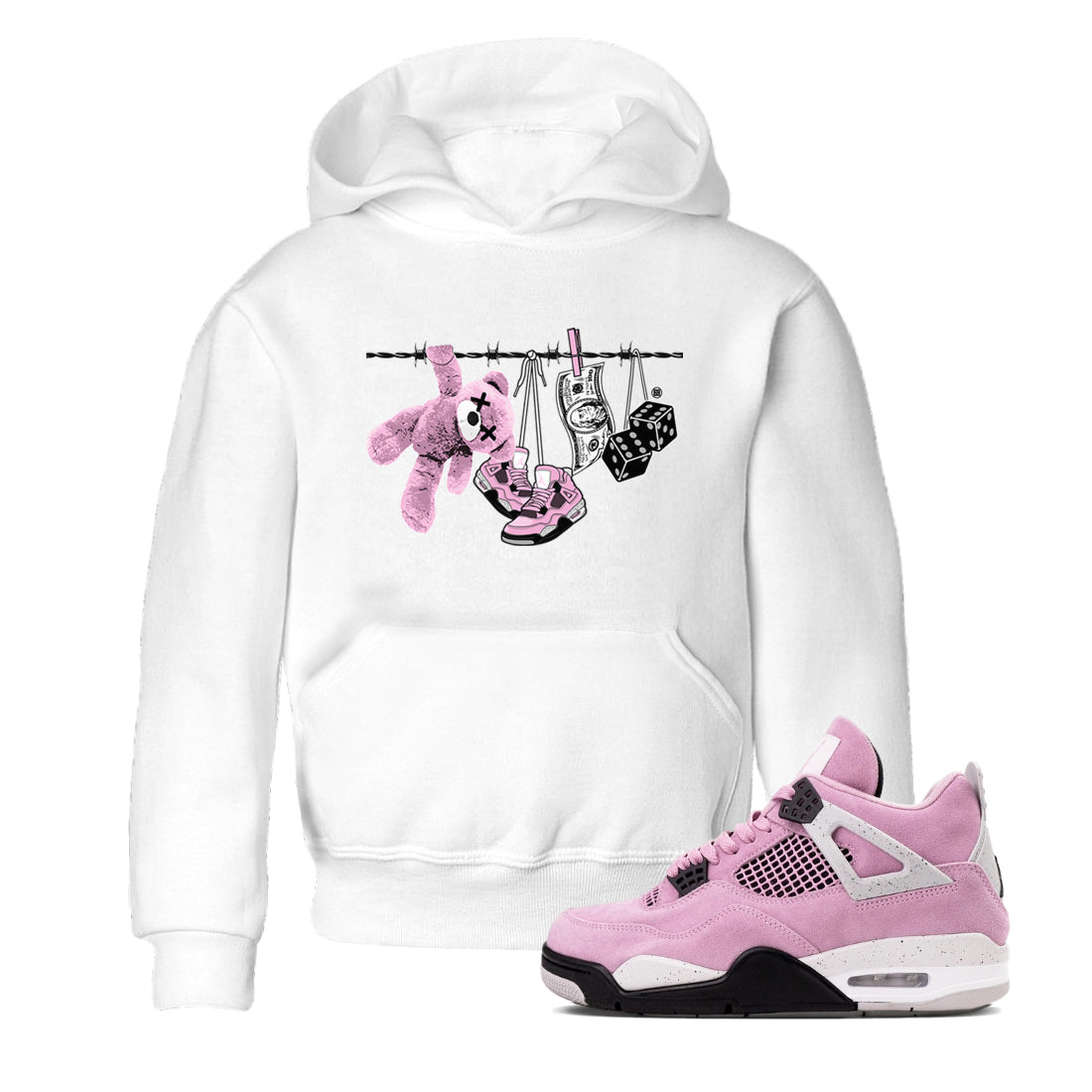 Clothesline snkmatch Tees Kids - Air Jordan 4 Orchid
