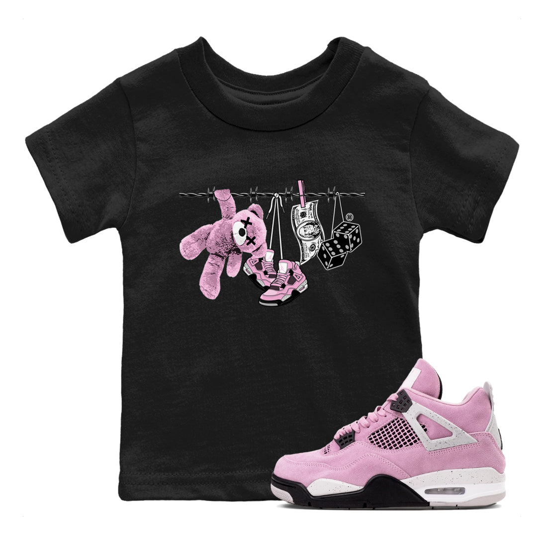 Clothesline snkmatch Tees Kids - Air Jordan 4 Orchid