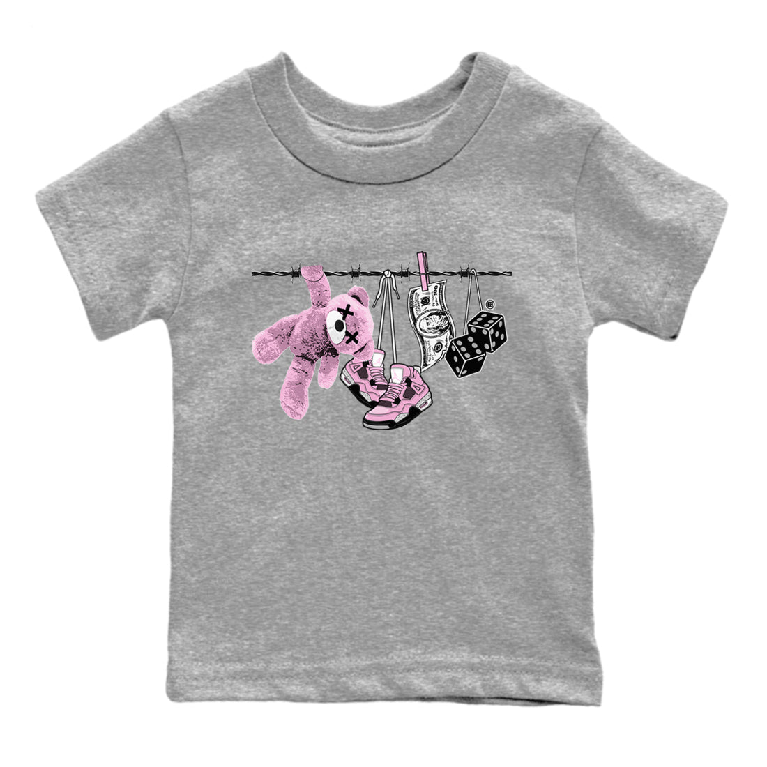 Clothesline snkmatch Tees Kids - Air Jordan 4 Orchid