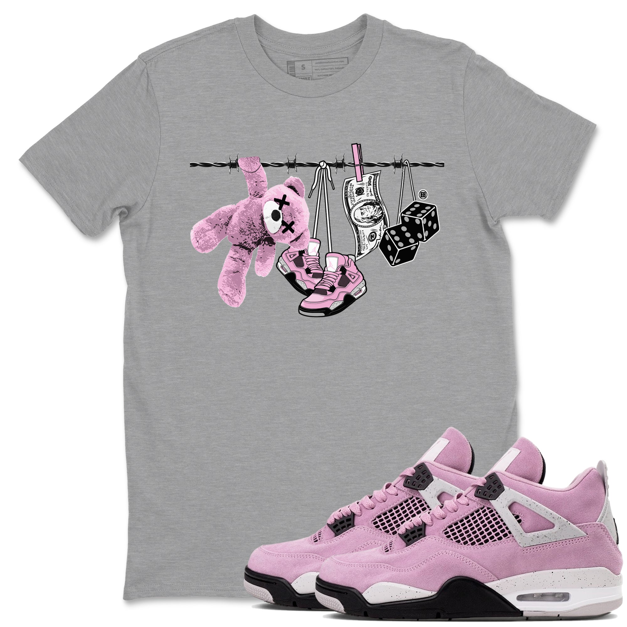 Clothesline snkmatch Tees - Air Jordan 4 Orchid