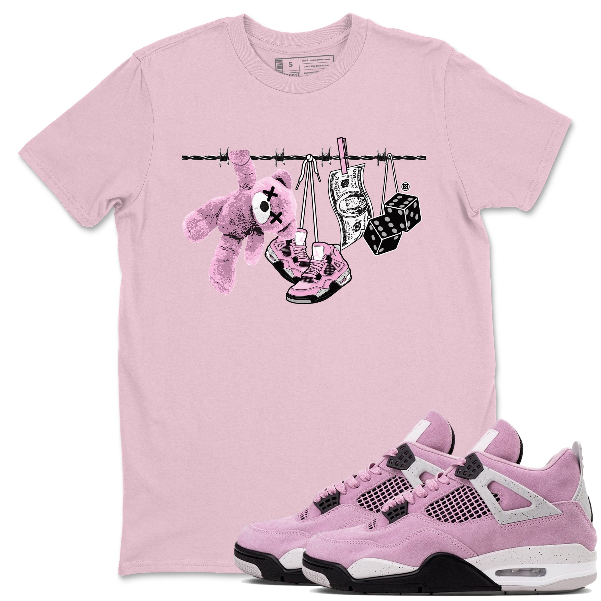 Clothesline snkmatch Tees - Air Jordan 4 Orchid