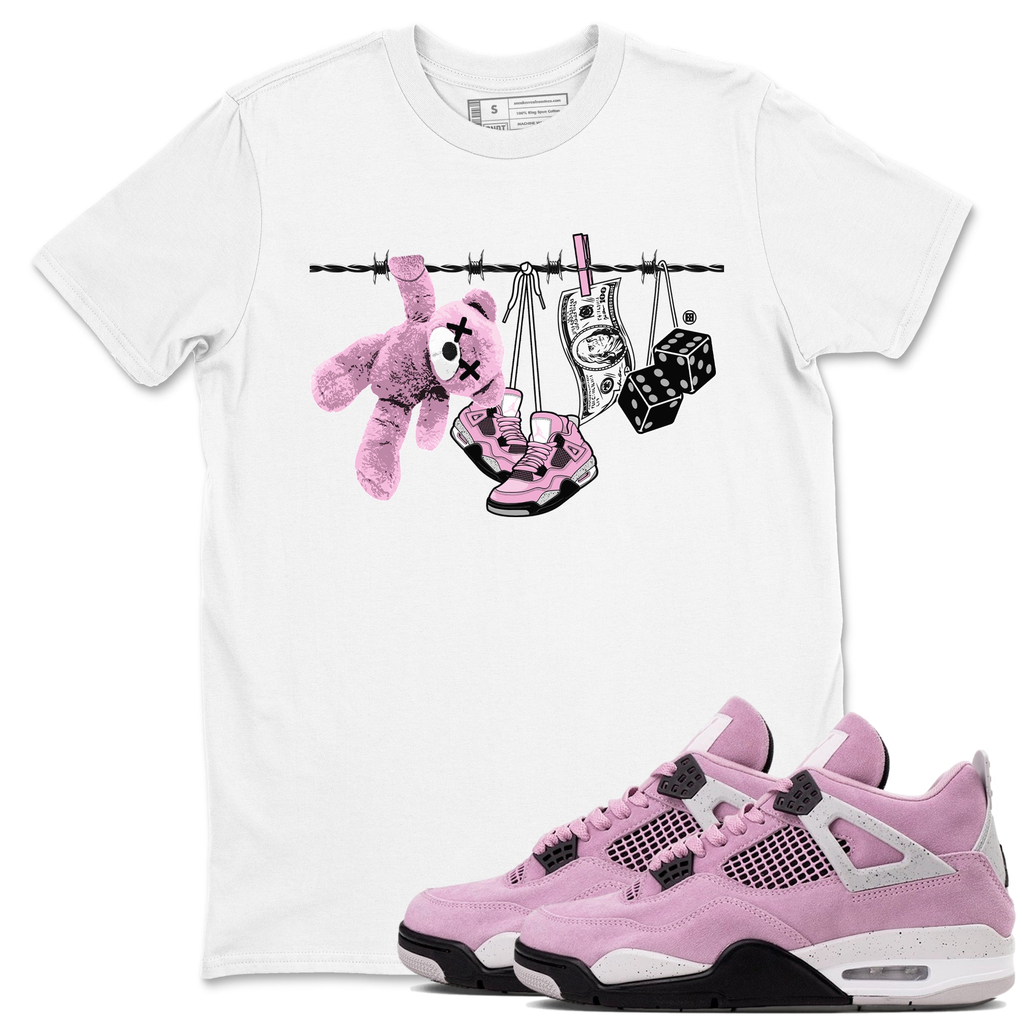 Clothesline snkmatch Tees - Air Jordan 4 Orchid