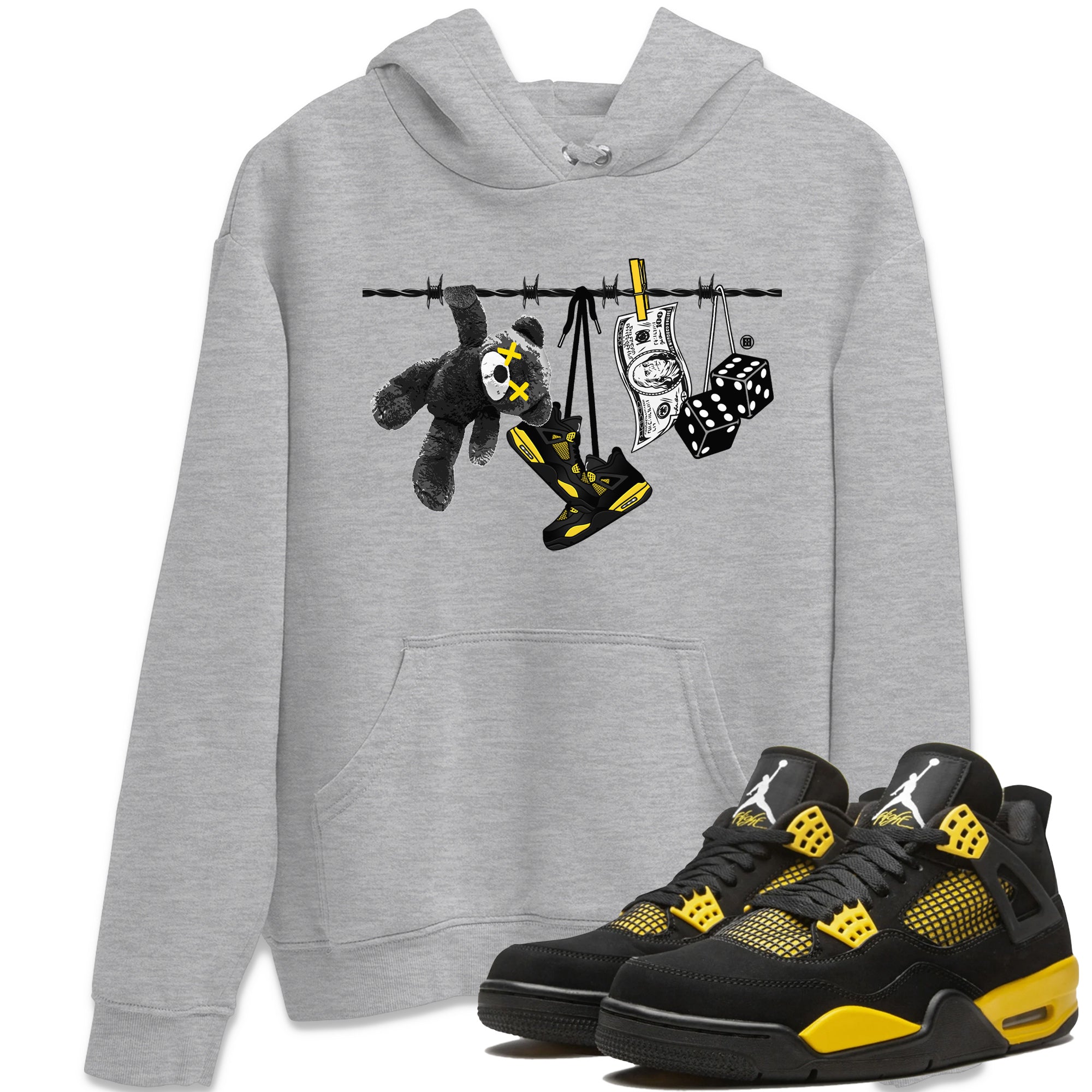Clothesline Unisex Tops - Air Jordan 4 Thunder