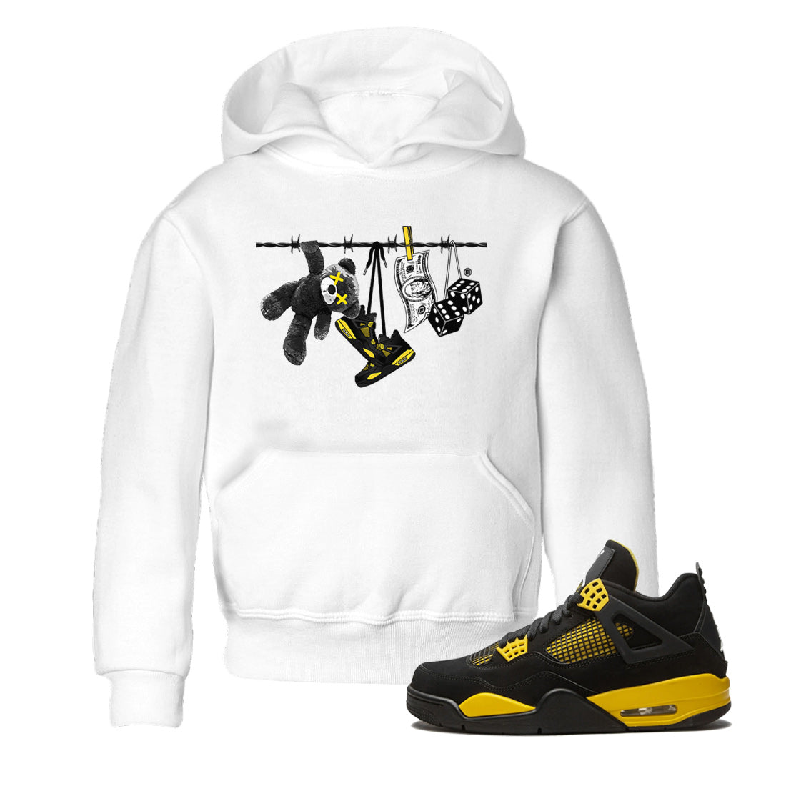 Clothesline Kids Tops - Air Jordan 4 Thunder