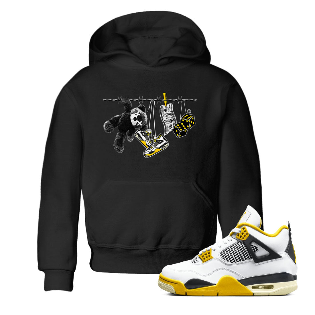 Clothesline snkmatch Tees Kids - Air Jordan 4 Vivid Sulfur