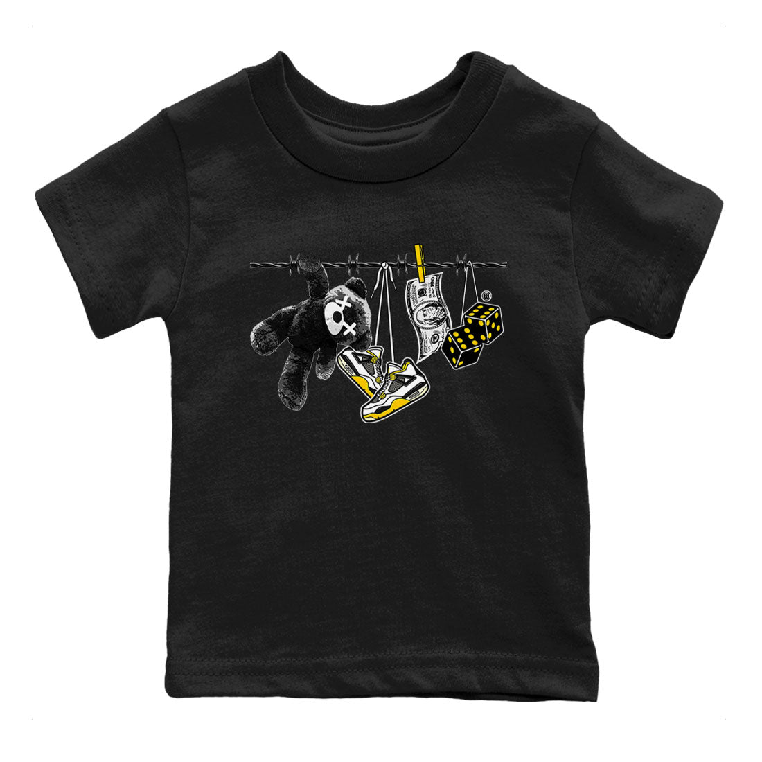 Clothesline snkmatch Tees Kids - Air Jordan 4 Vivid Sulfur