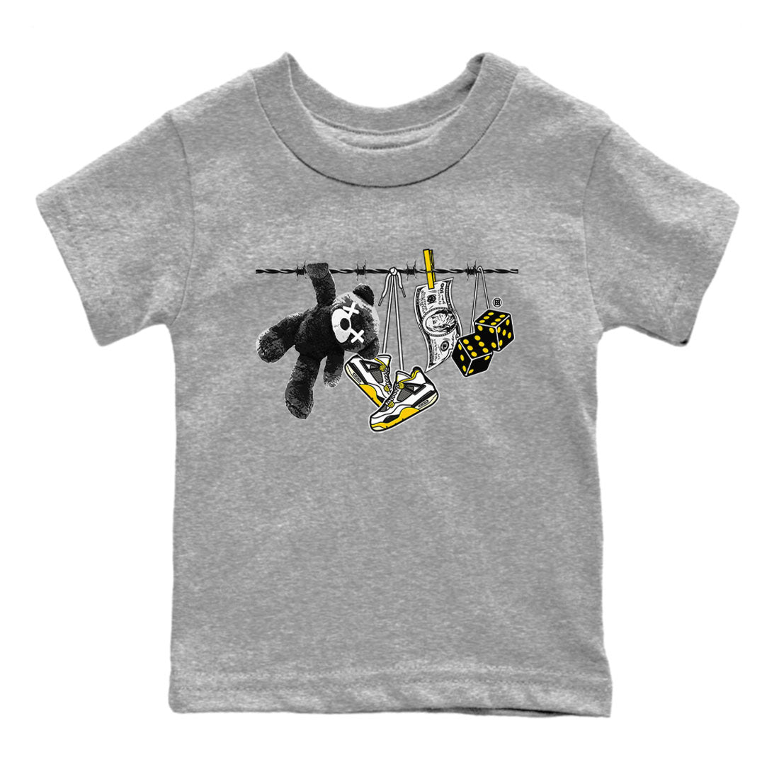 Clothesline snkmatch Tees Kids - Air Jordan 4 Vivid Sulfur