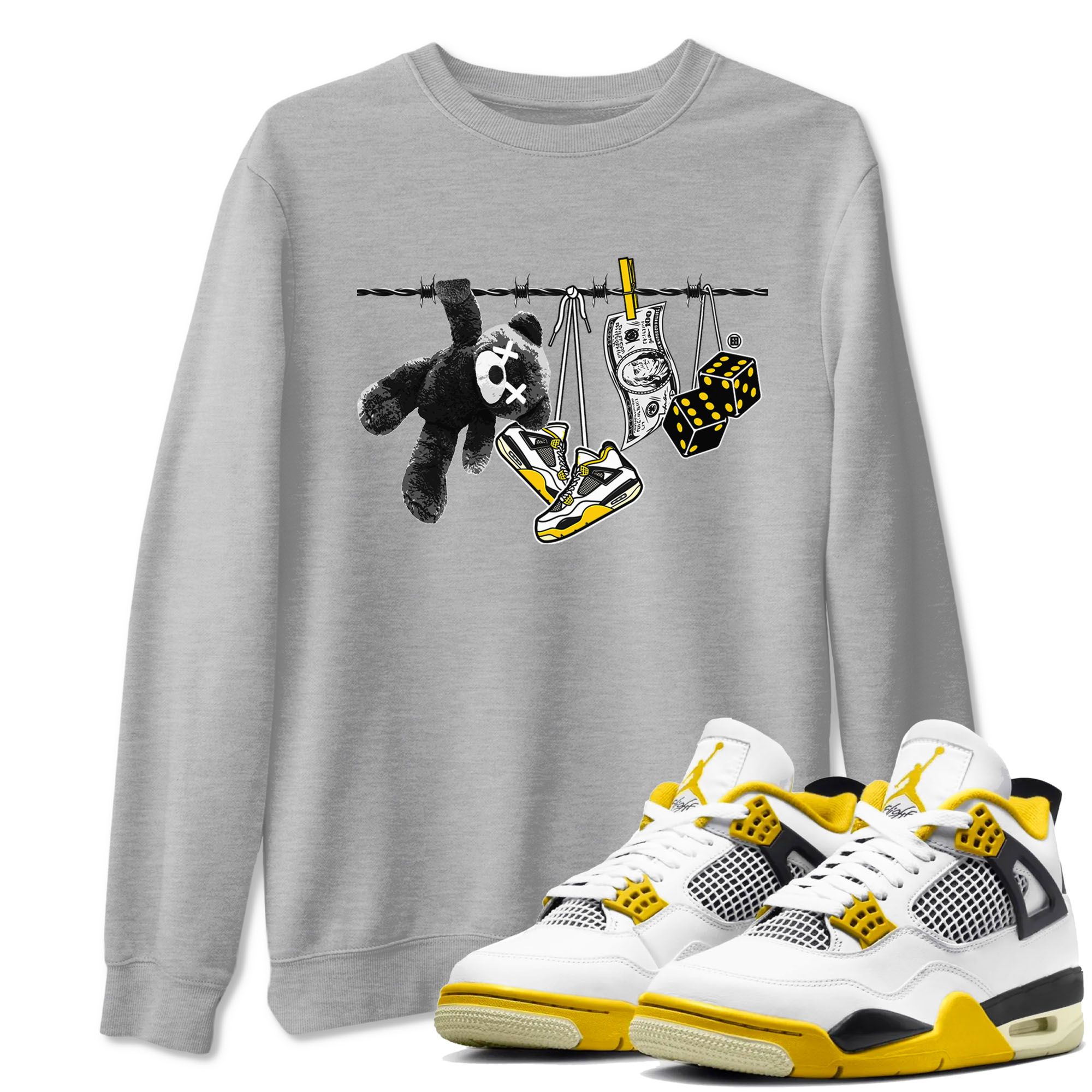 Clothesline snkmatch Tees - Air Jordan 4 Vivid Sulfur