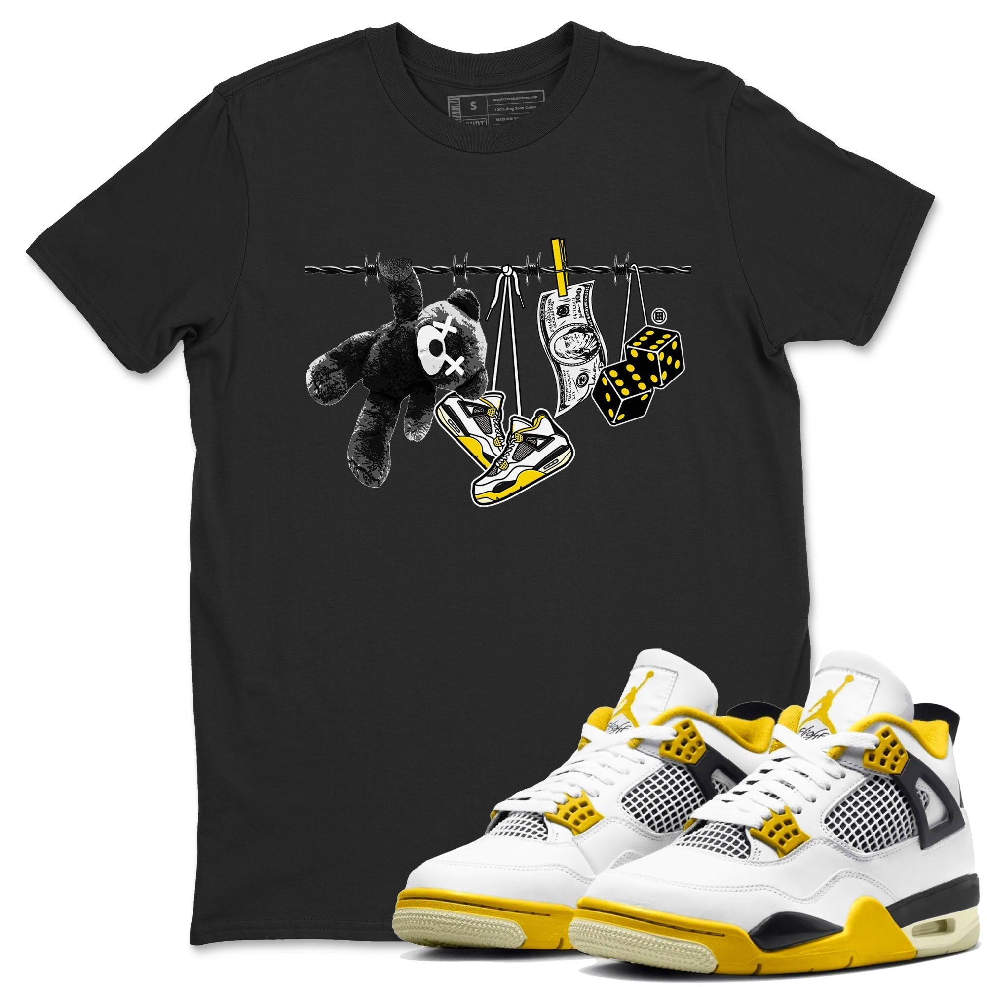 Clothesline snkmatch Tees - Air Jordan 4 Vivid Sulfur