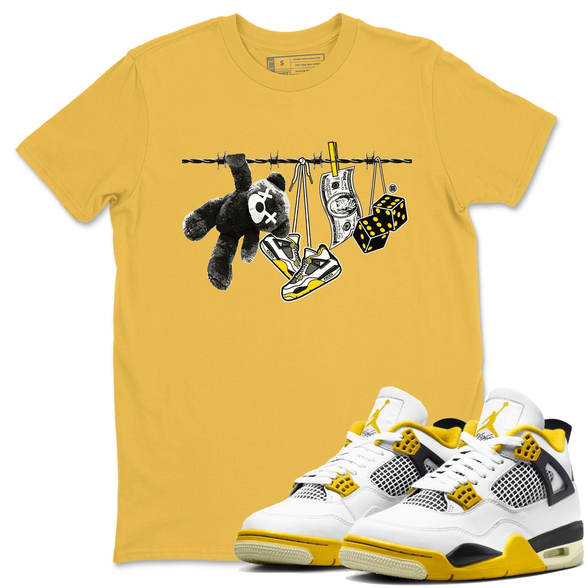 Clothesline snkmatch Tees - Air Jordan 4 Vivid Sulfur
