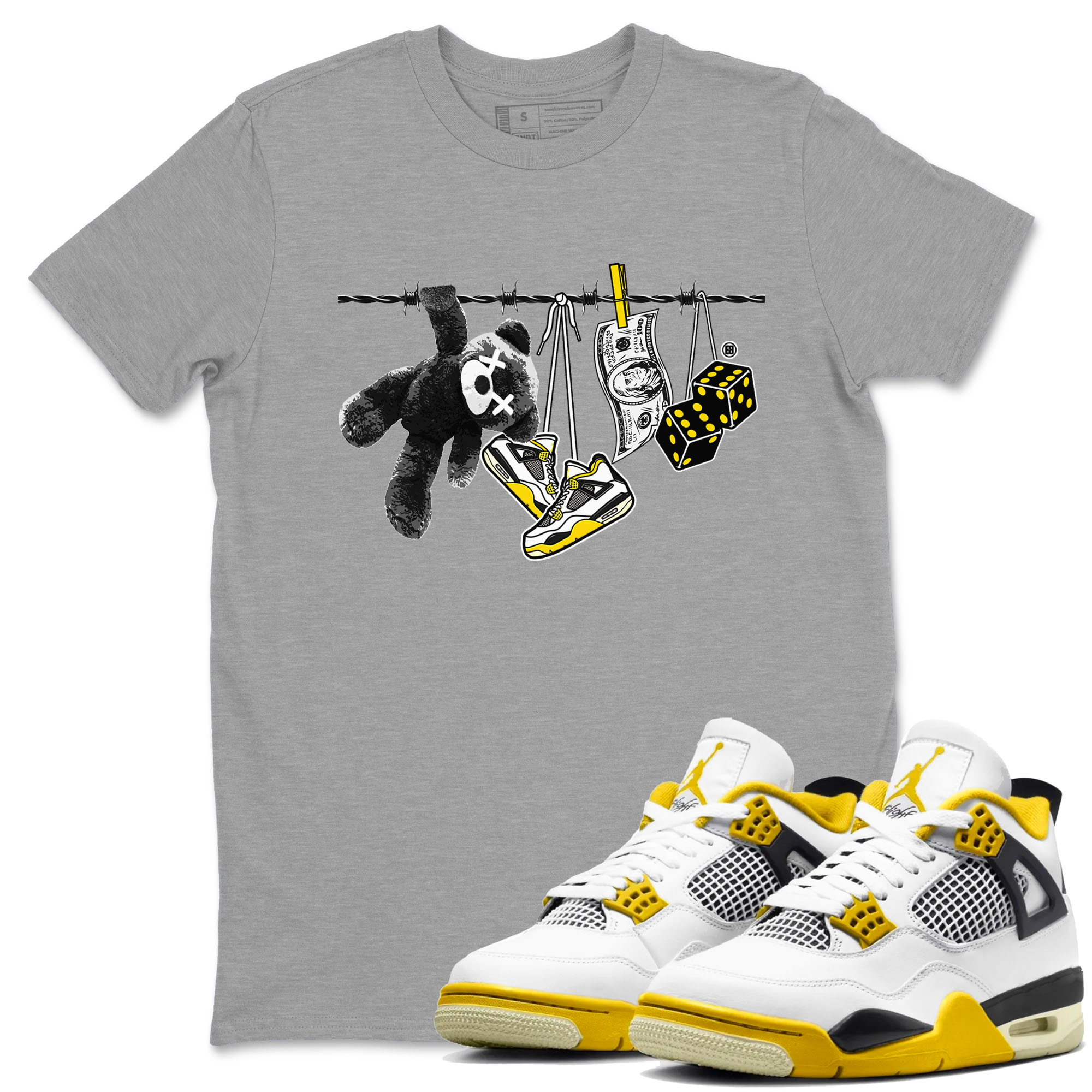 Clothesline snkmatch Tees - Air Jordan 4 Vivid Sulfur