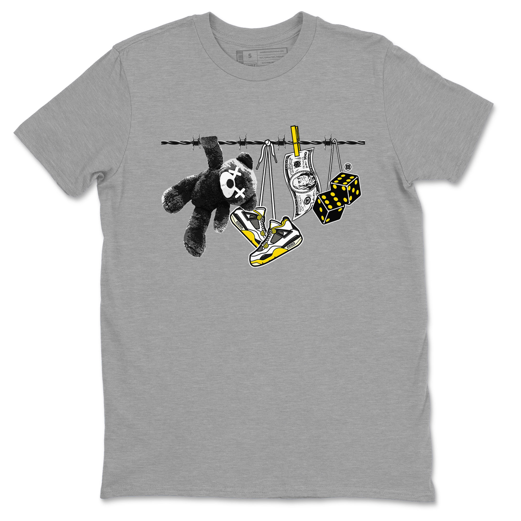 Clothesline snkmatch Tees - Air Jordan 4 Vivid Sulfur