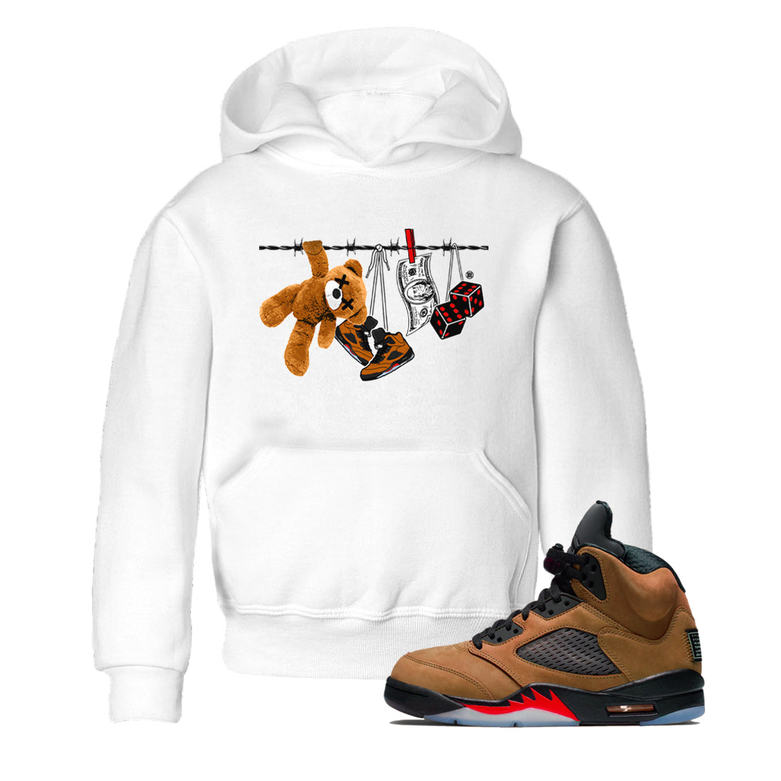 Clothesline snkmatch Tees Kids - Air Jordan 5 Archaeo Brown