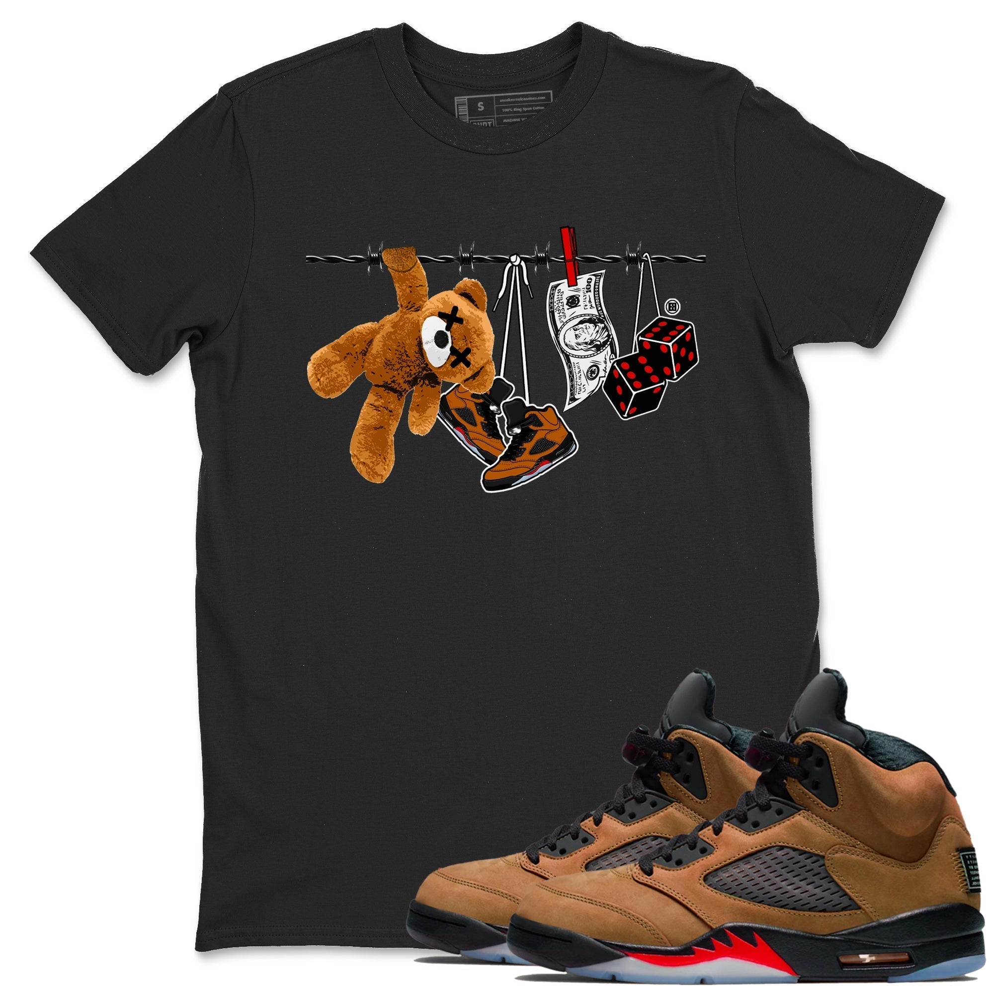 Clothesline snkmatch Tees - Air Jordan 5 Archaeo Brown
