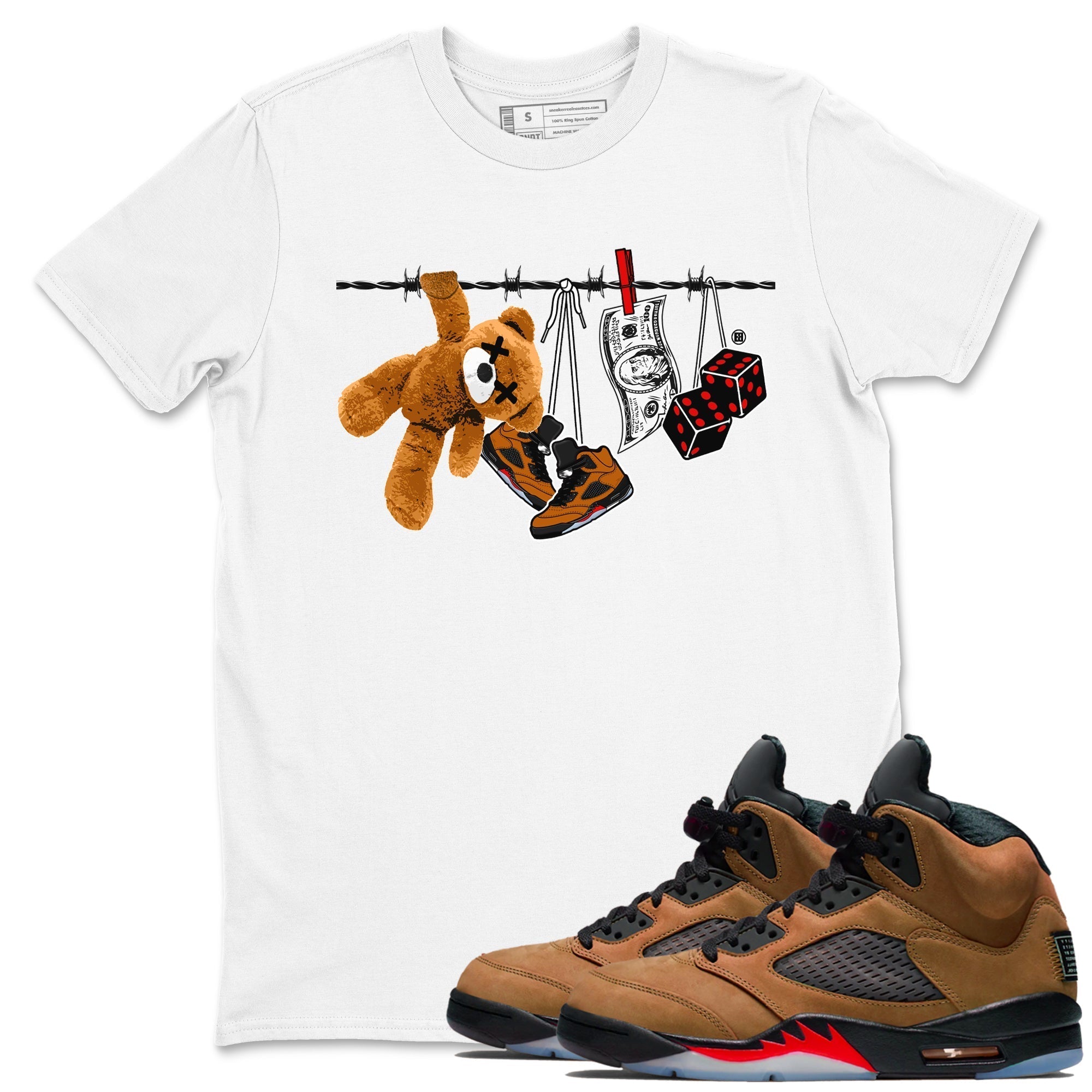 Clothesline snkmatch Tees - Air Jordan 5 Archaeo Brown